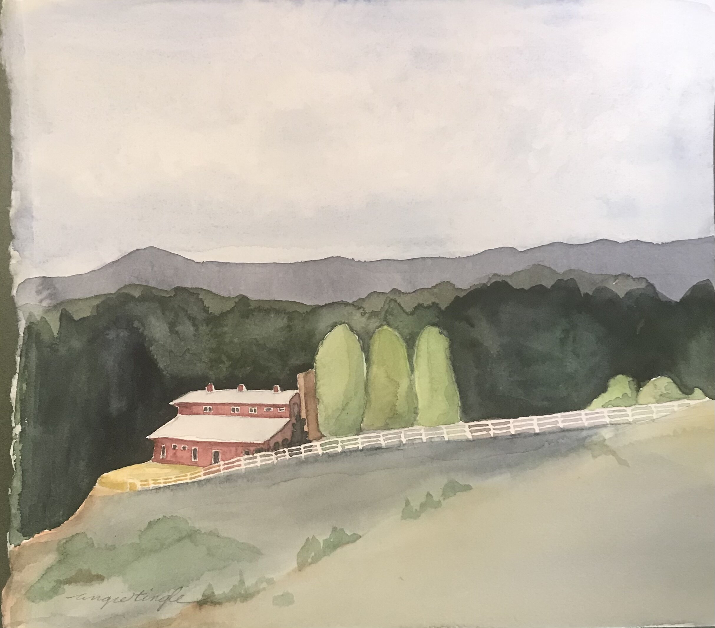 "Potter's Inn on Aspen RIdge"
Watercolor. 8" x 10"