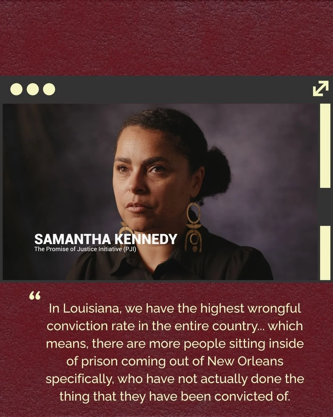 Next Thursday, April 9, after two years in the making, "Over Punitive" premieres at The Broadside in New Orleans! "Over Punitive" is a short film by @werepjustice made in partnership with PJI and other local criminal justice organ