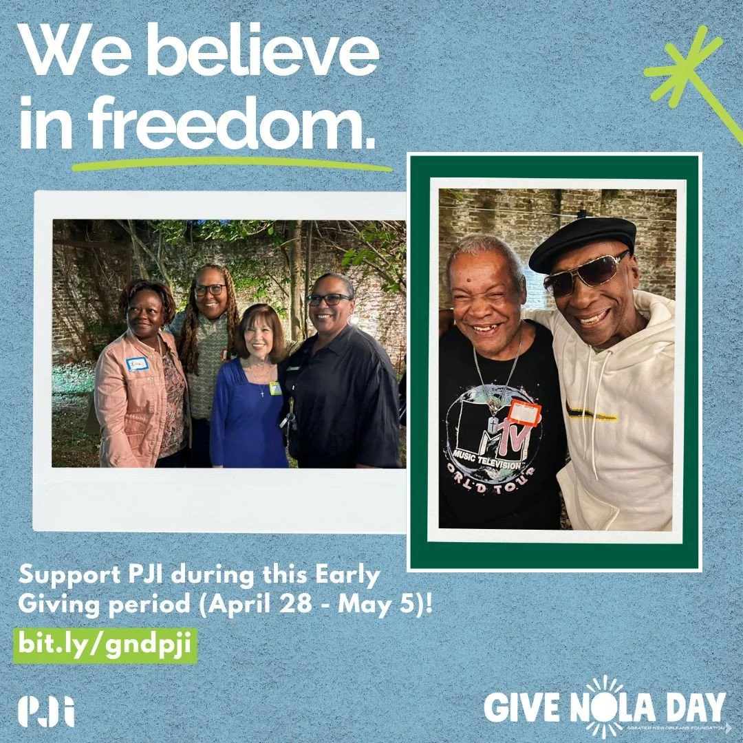 Although #GiveNOLADay is next Tuesday, May 5, you don't have to wait! Today kicks off the Early Giving period, where your donation will be matched up to $2,500 thanks to one of our generous supporters! ⁠
⁠
PJI believes in the freedom, autonomy, and j