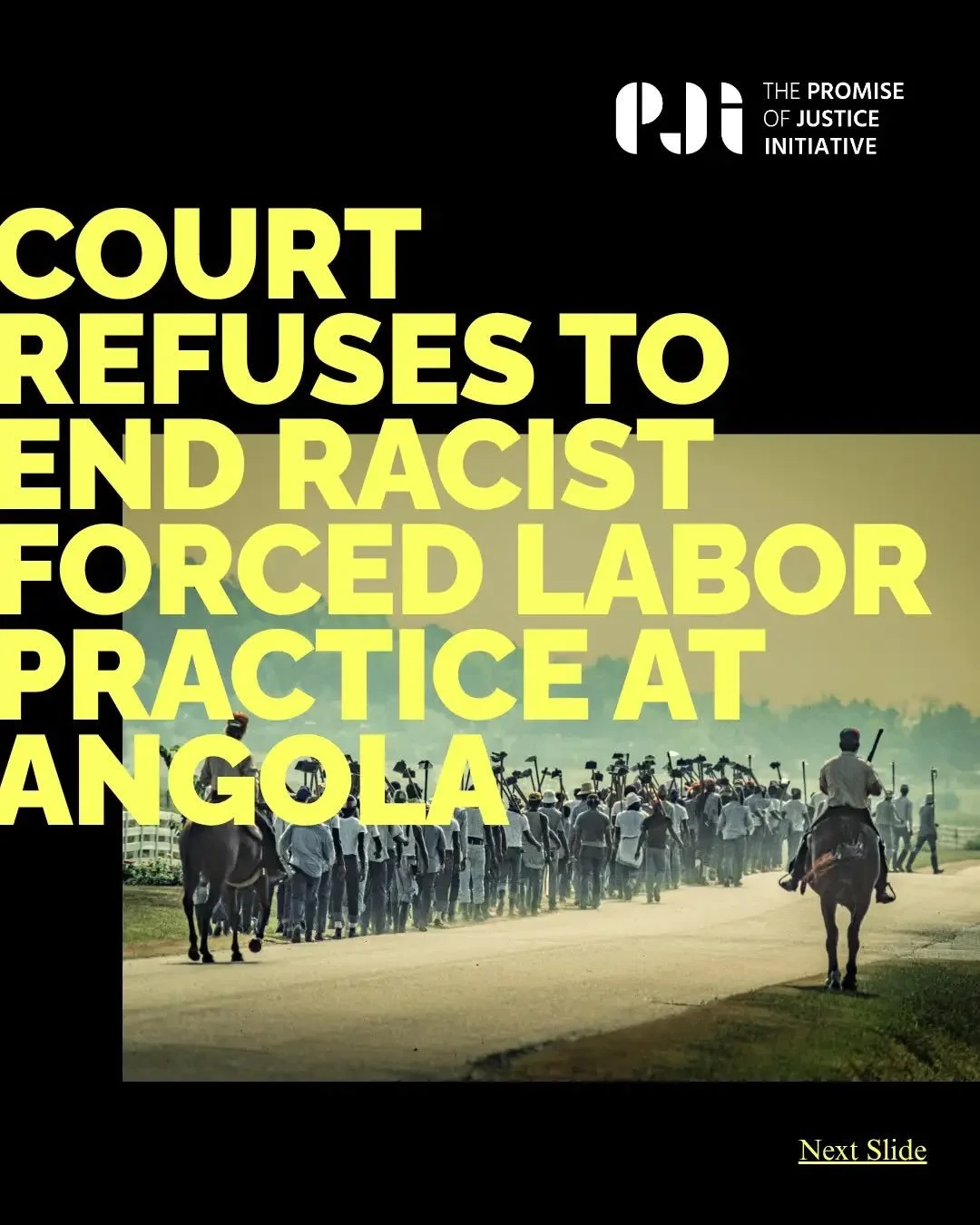 This week, a federal court recognized what incarcerated workers at Angola have said for years: forcing people to complete agricultural labor in dangerous heat is unconstitutional.

But the ruling failed to implement any permanent changes OR name the 