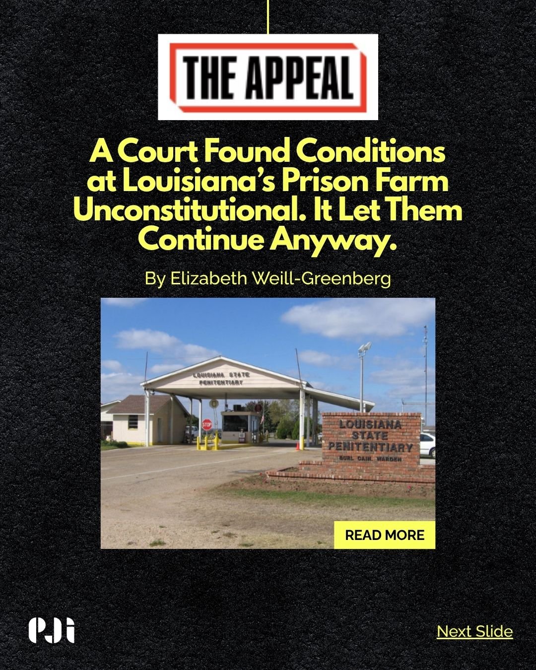 From The Appeal: Court missed chance to end forced labor at Angola prison in Louisiana, advocates say (Copy)
