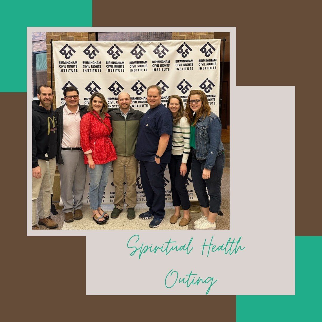 We love our spiritual health days! We spent this last Thursday eating lunch @back40bham and at the @bhamcivilrights institute to help get us out of clinic and help remind us why we do what we do - and think of ways we can serve people better! We love