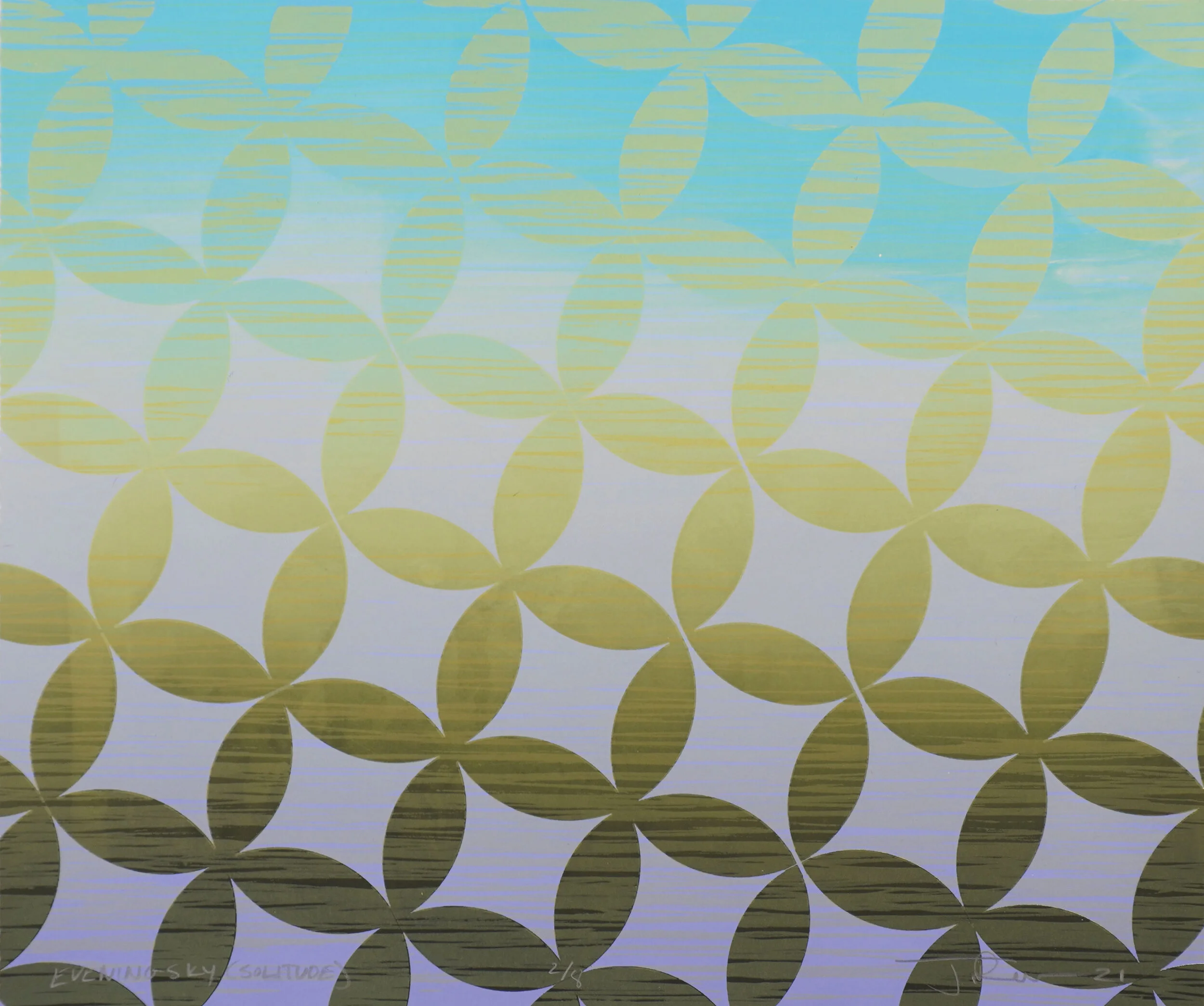 Evening Sky (Solitude), 2021, screen-print on paper, ed. of 8