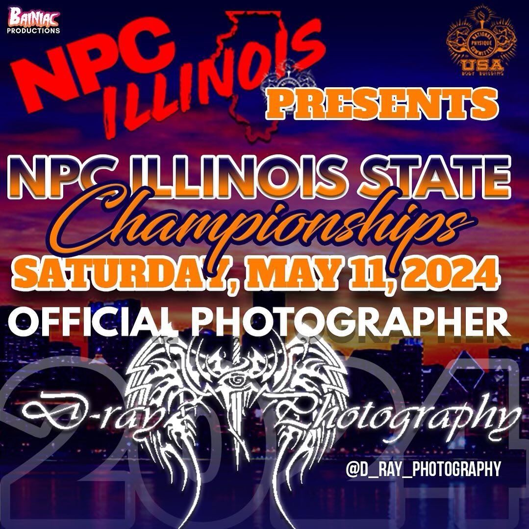 The official 2024 NPC Illinois State Championships photography is D-Ray Photography! 💪 📸 🏆 🏆

@d_ray_photography
@usagymninc

🔗 https://d-rayphotography.com/

PRICING
Purchase Stage Photo Package Before/Day of the Show $50
Purchase Stage Photo P