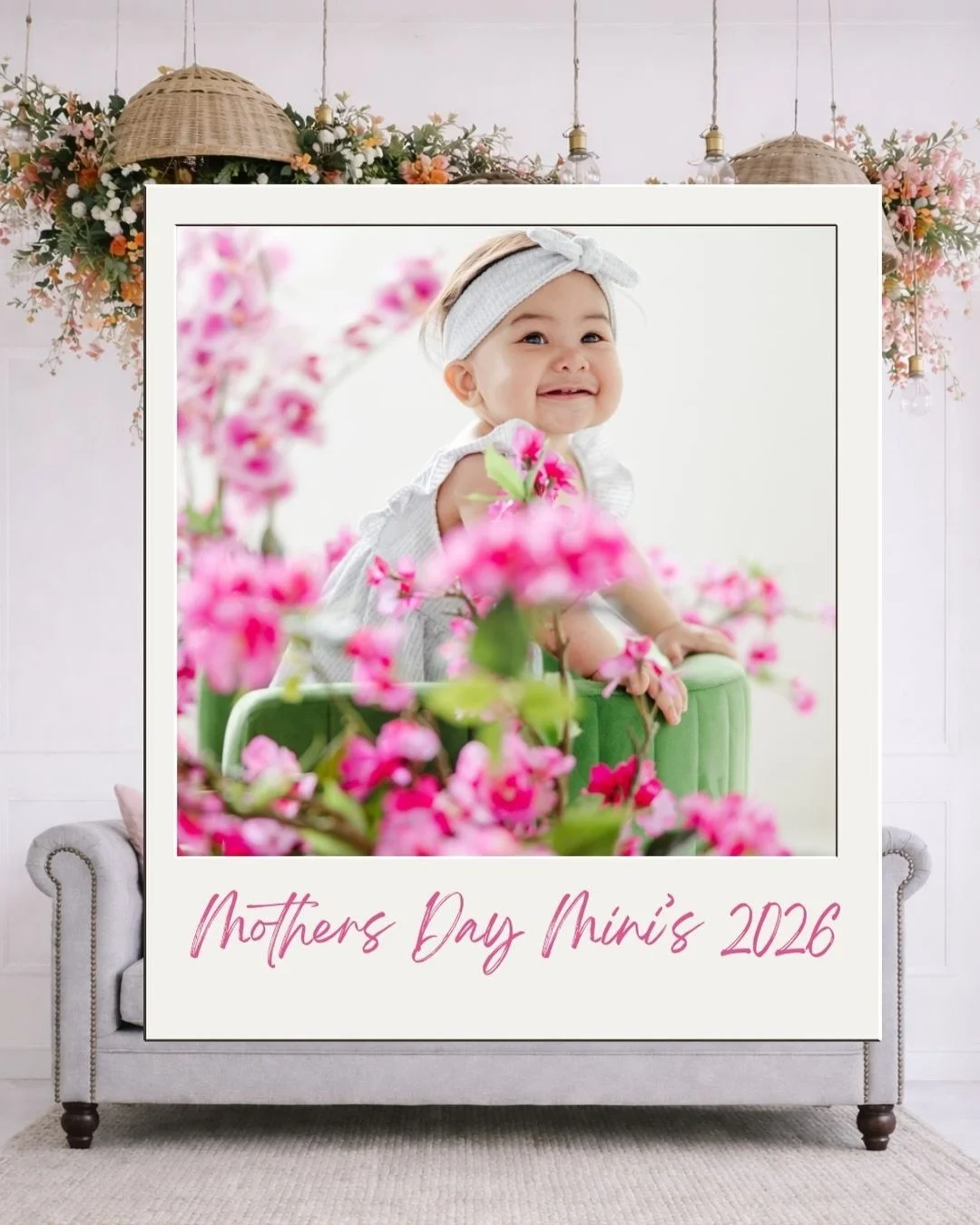 Get ready to celebrate mom!  We're excited to announce our Mother's Day Minis, featuring 3 stunning new sets!  Join us on March 28th and take advantage of our early bird pricing: $195+TAX for 25 minutes and 10 digital images. Limited spots available!