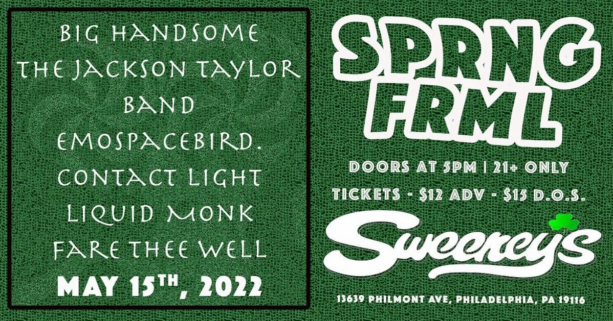 Last nights gig @firephilly was a banger, thanks to everyone for coming out. So time to announce another one! 
Playing the spring formal on may 15th, @sweeneysphilly with a bunch of awesome bands. Hit us up for tickets, 12 dollars a pop, and help us 