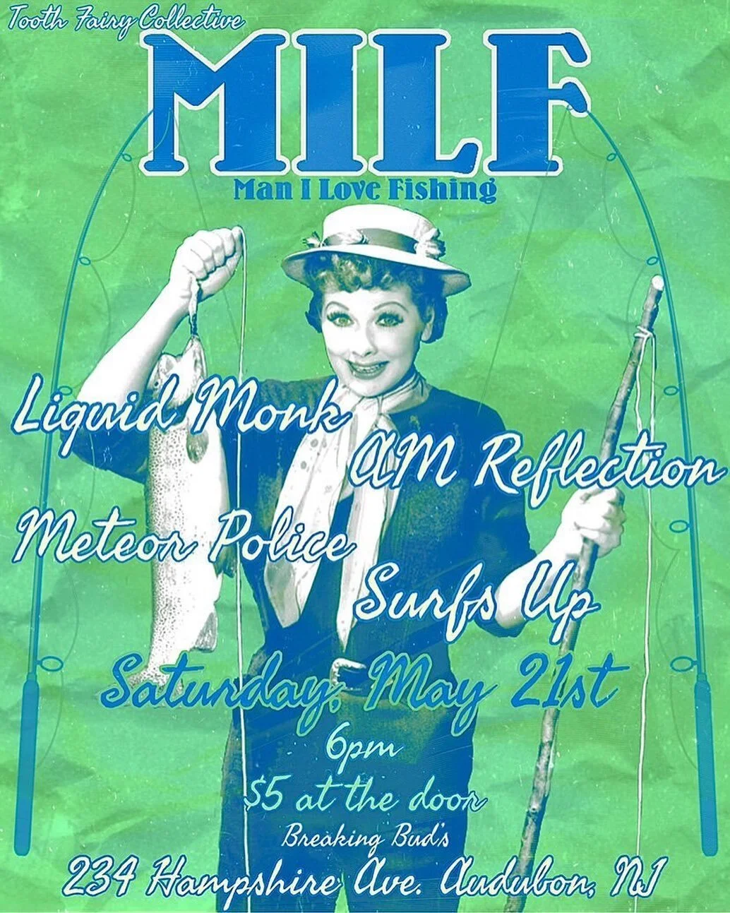 The MILF show is tommorrow. So if you love fishing, you better get to the gig and see some bands shred in their fishing attire. 
Hosted by @br.eakingb.ud and put on by @toothfairycollective 
5$ at the door, come see some awesome bands 
@amreflectionm