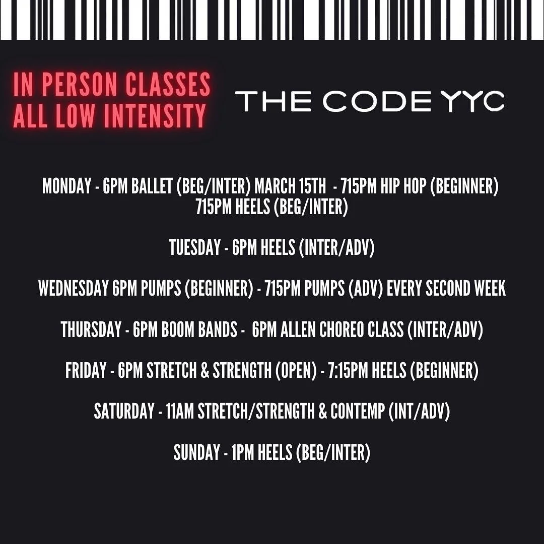 Time to dance 
Updated schedule