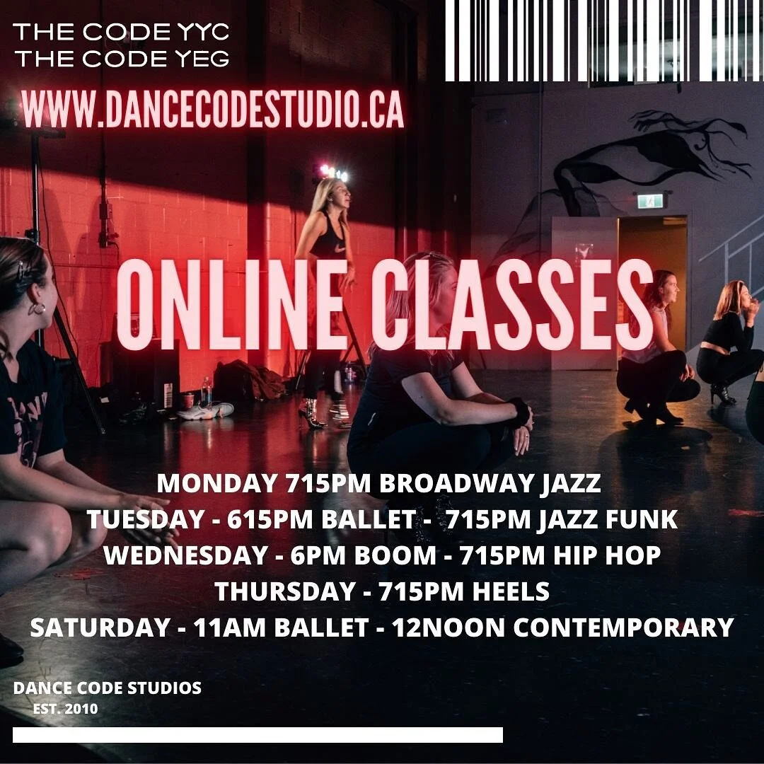 Alberta&rsquo;s Adult Drop In Dance Center 
DANCE CODE 
Www.dancecodestudio.ca 
The Code YEG 
The Code YYC