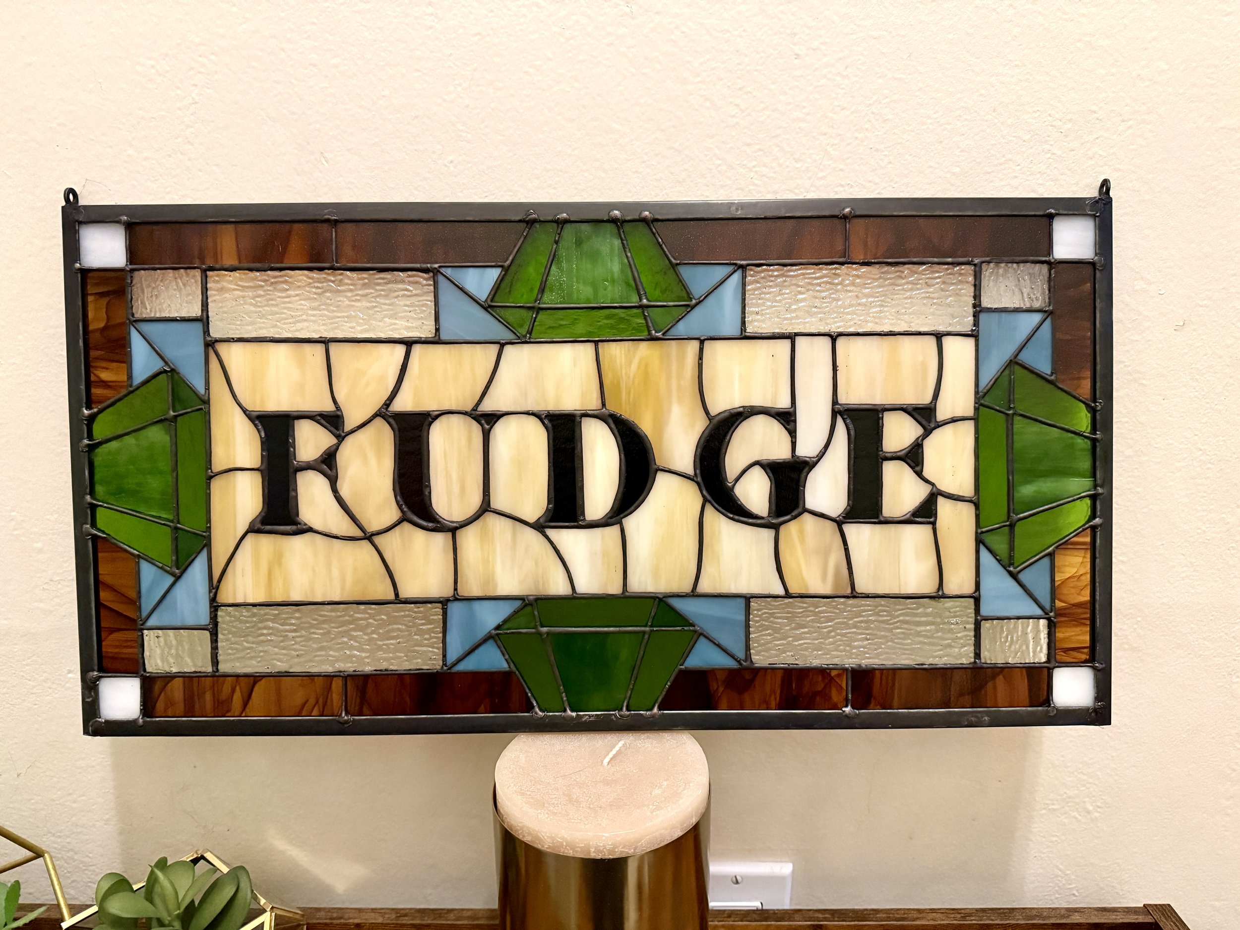 Custom Tiffany Style Name Panel