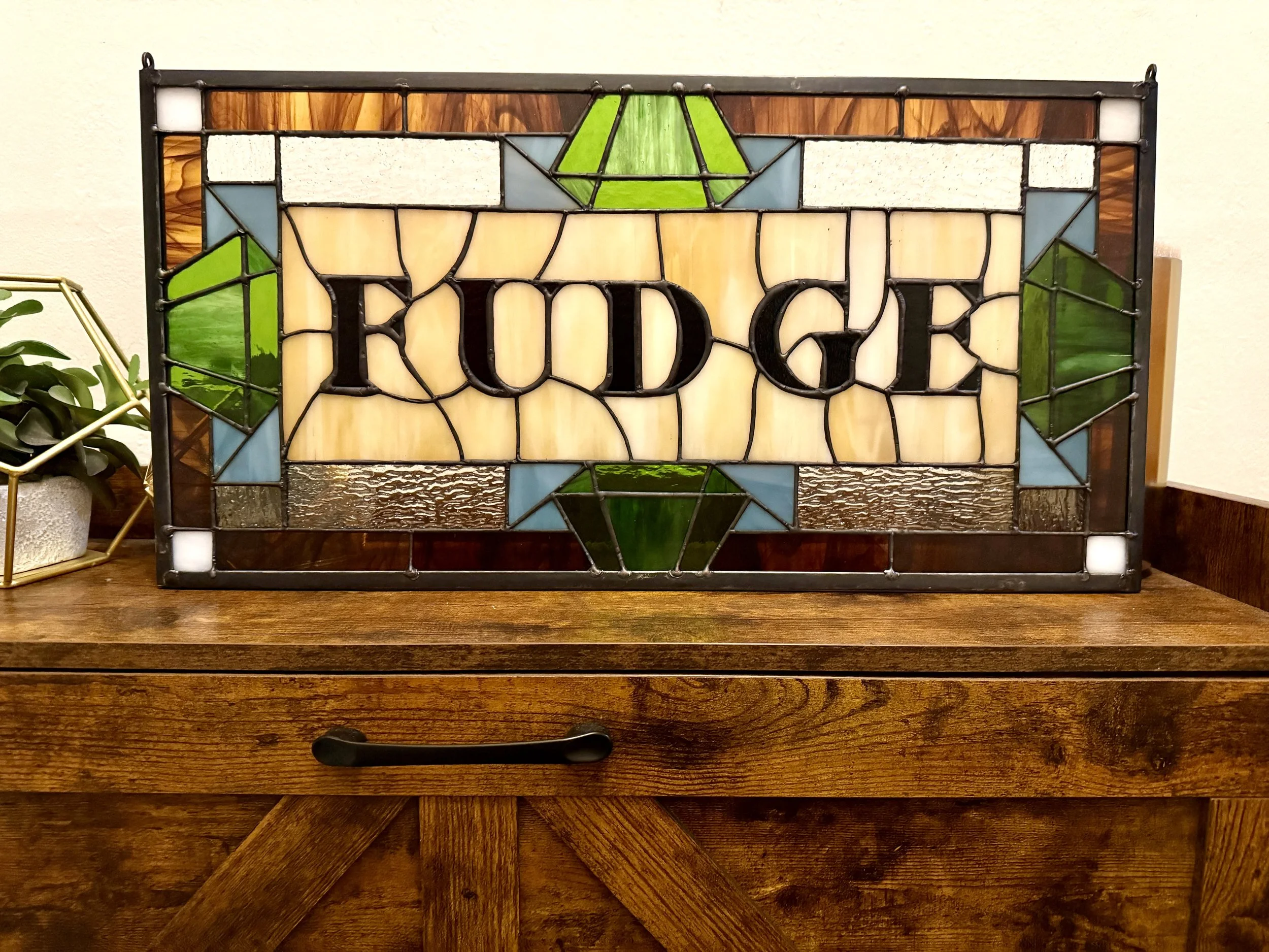 Custom Tiffany Style Name Panel