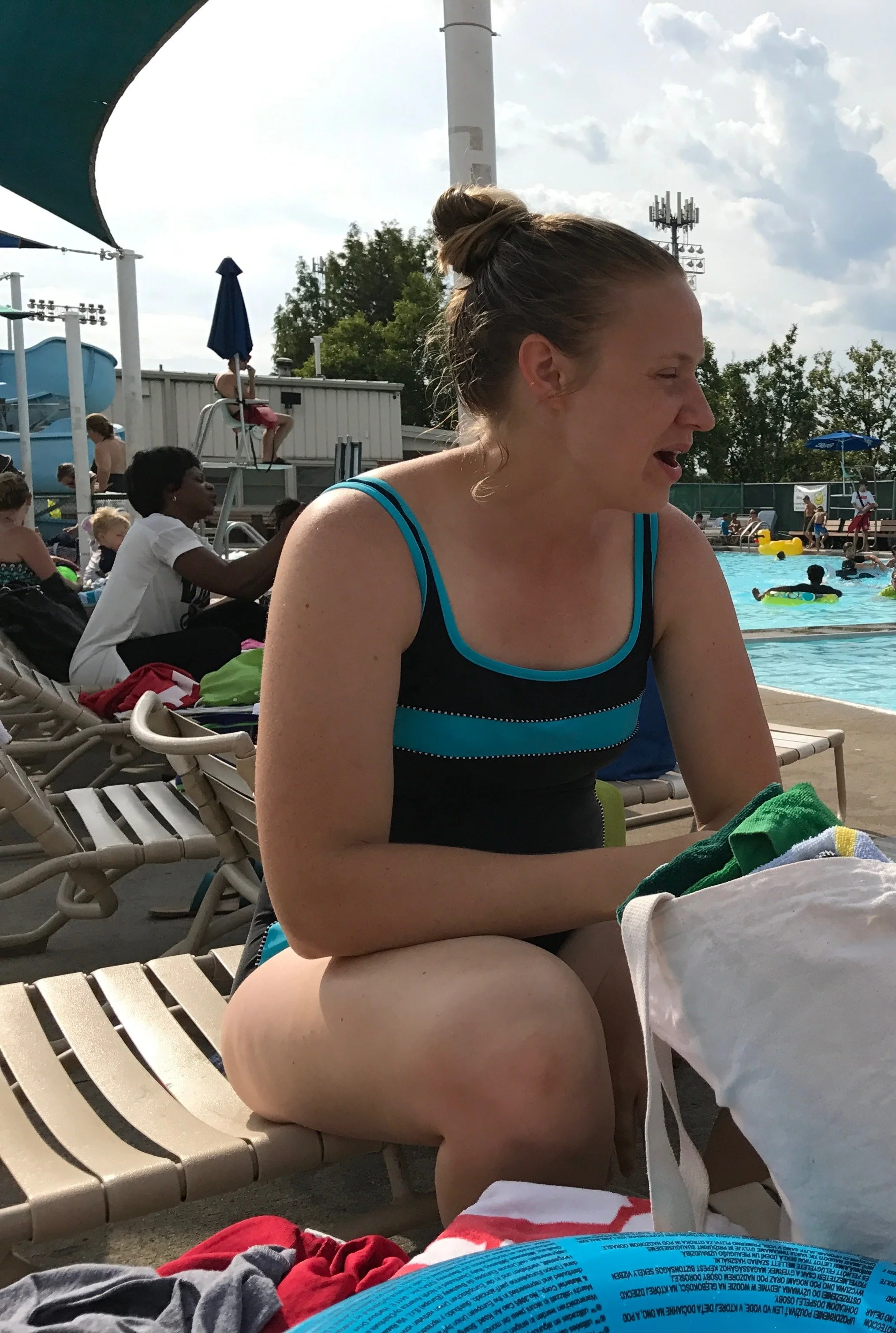 Christine before beginning in-person coaching with The Aerobic Powerbuilder — working toward improved strength and body composition.