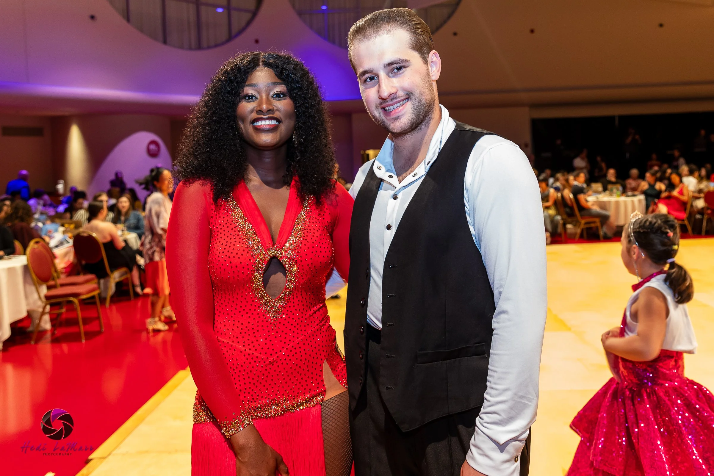 Binta Ceesay 2026 celebrity dance contestant and dance partner Bohdan Derevianko from Fred Astaire Dance Studio