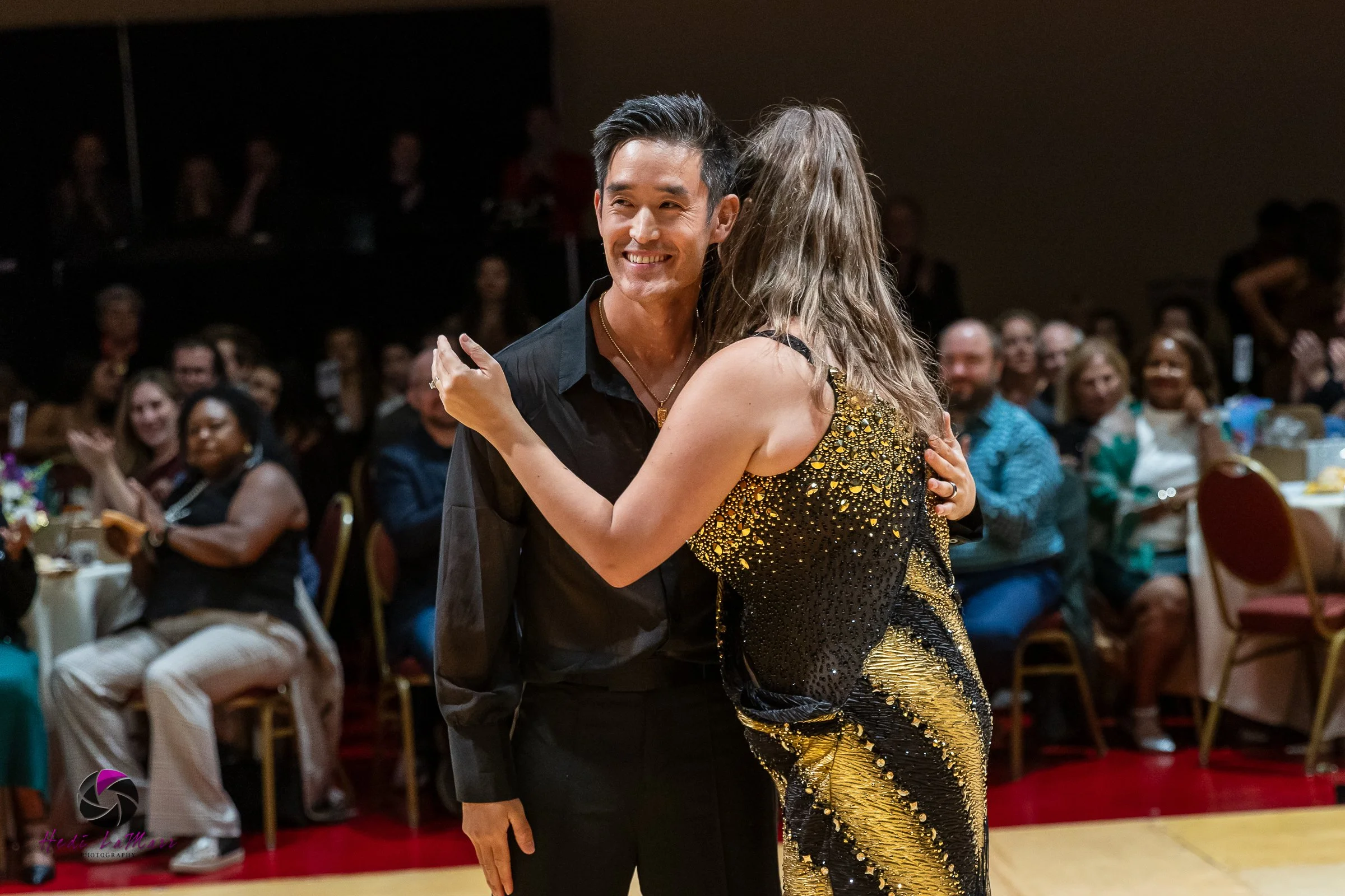 Mike Moh and dance partner Jimena Irvis, Winners of the 2026 Celebrity Dance Competition Event at 22nd Annual Rhumba 4 Rainbow Gala