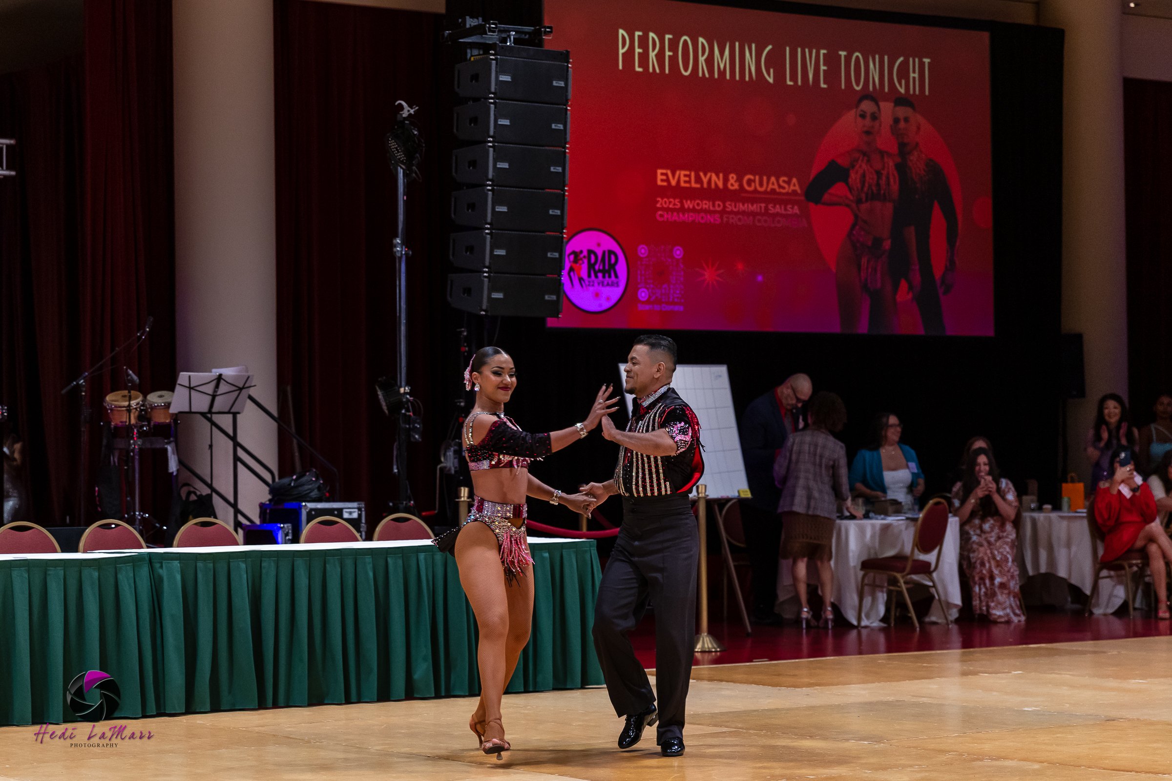 Evelyn and Guasa, World Salsa Dance Champions, performing at the 22nd annual Rhumba 4 Rainbow gala