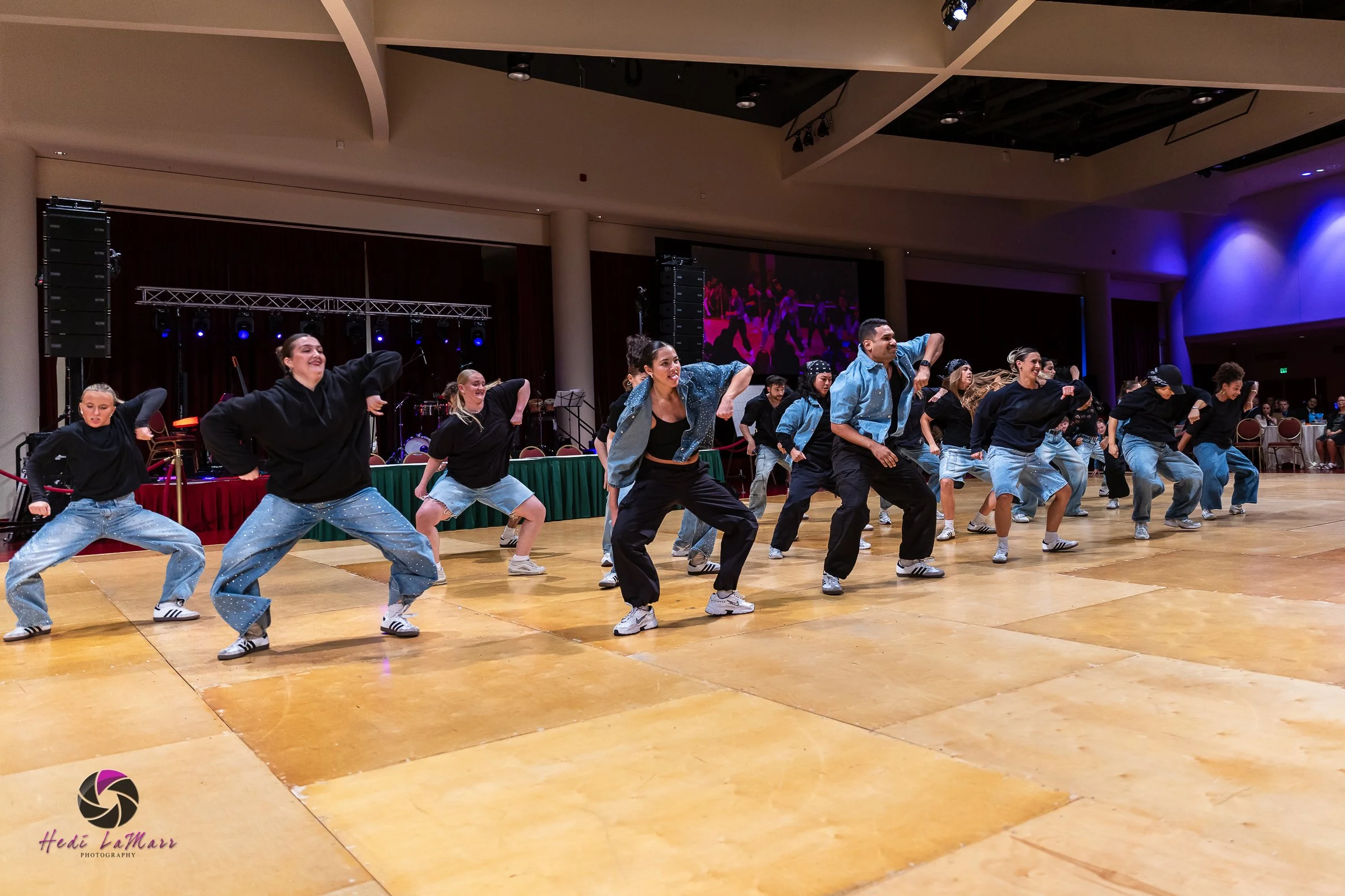 Barrio Dance performing their second act at the 22nd annual Rhumba 4 Rainbow gala