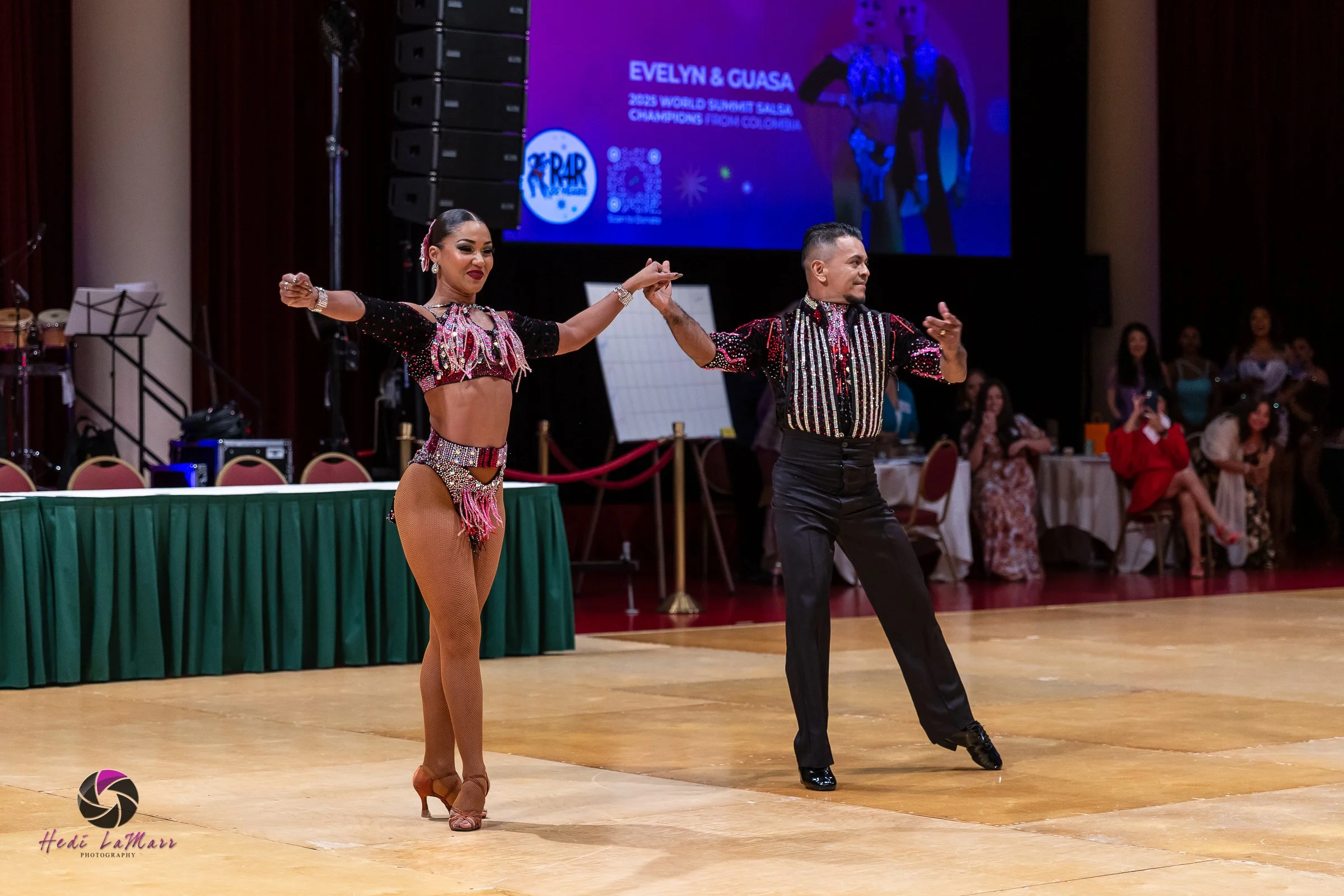 Evelyn and Guasa, World Salsa Dance Champions, performing at the 22nd annual Rhumba 4 Rainbow gala