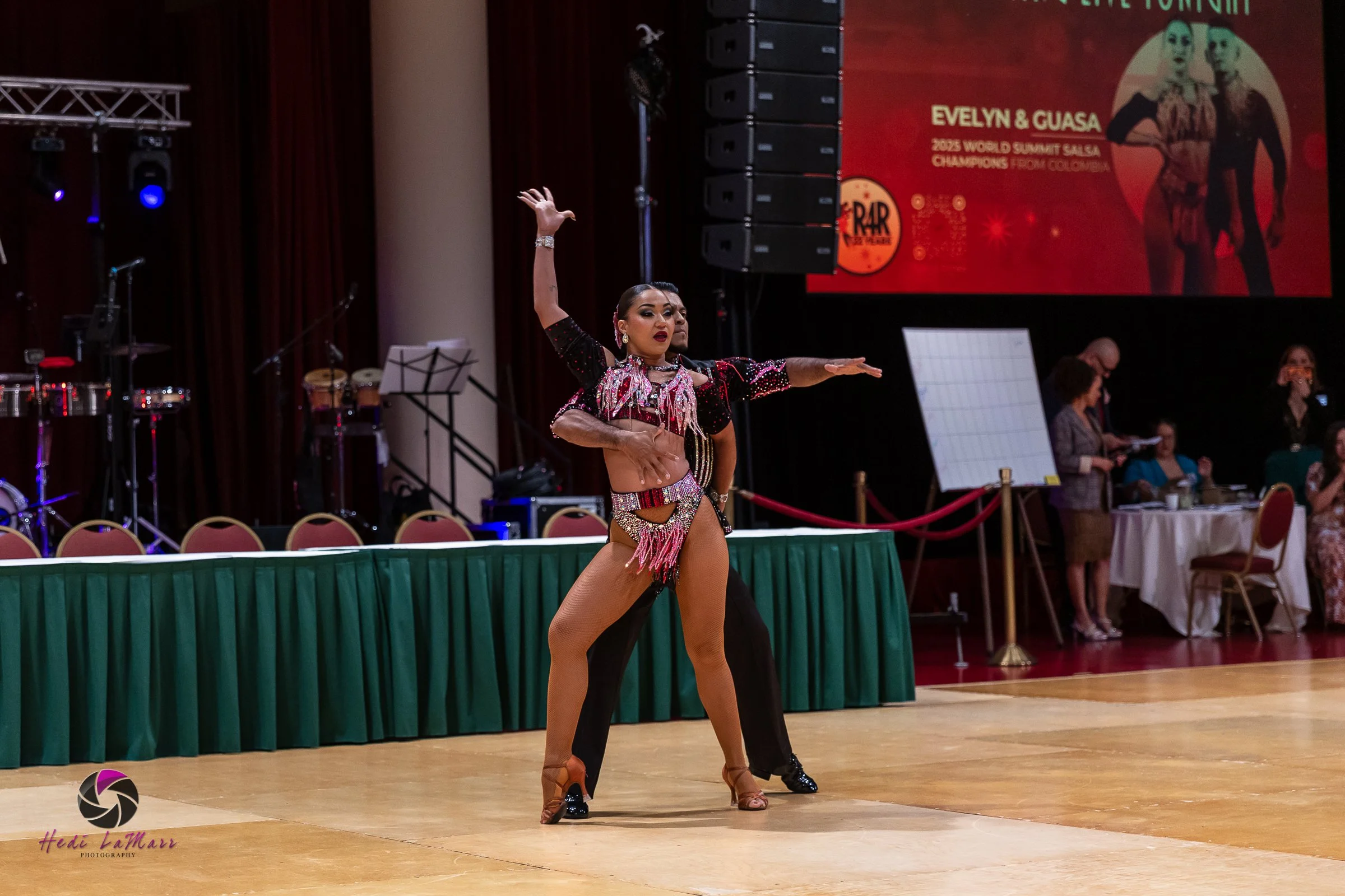 Evelyn and Guasa, World Salsa Dance Champions, performing at the 22nd annual Rhumba 4 Rainbow gala