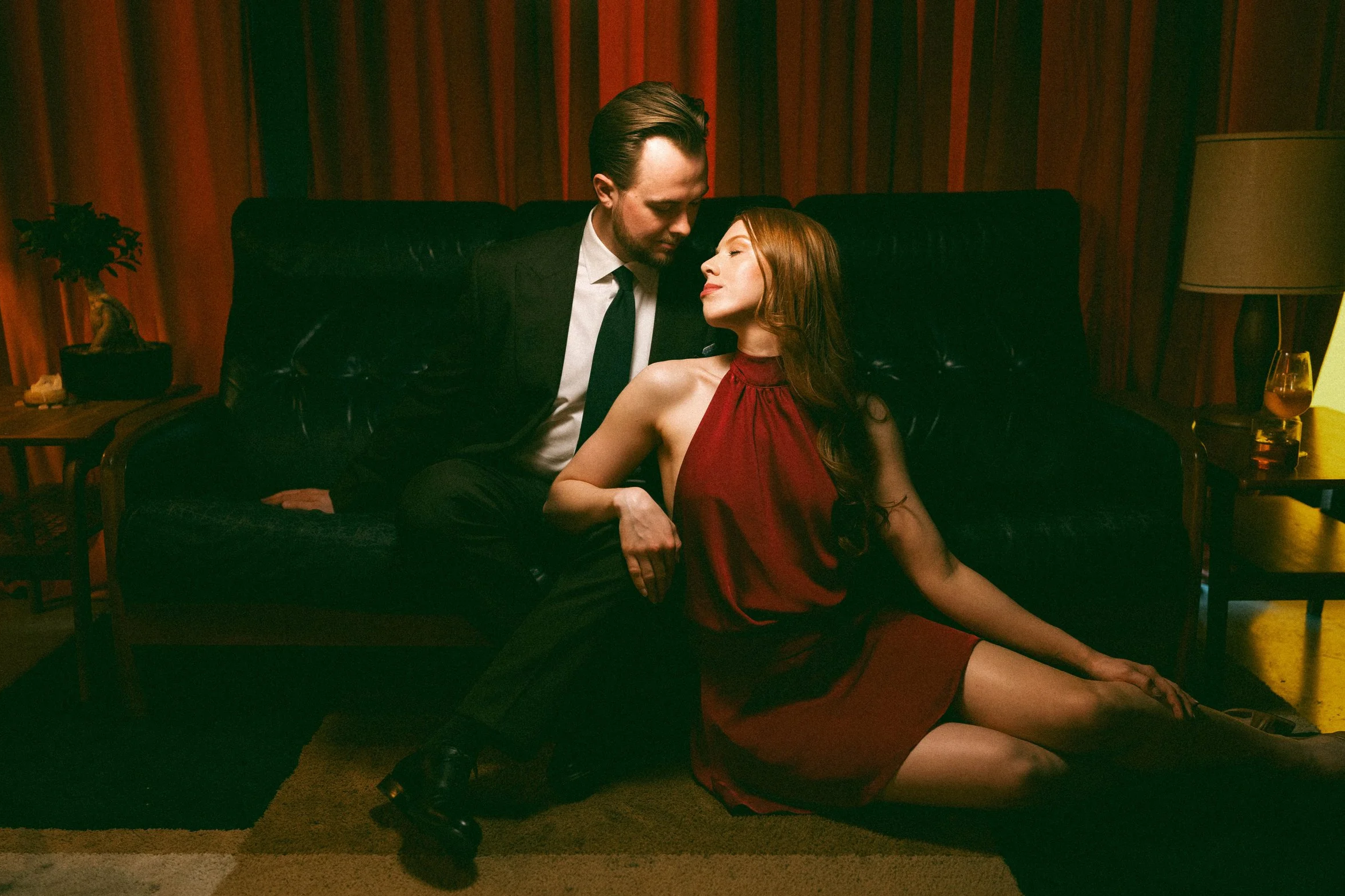 Engagement Session at Kin cocktail bar in Edmonton Carlos Vicente Photography