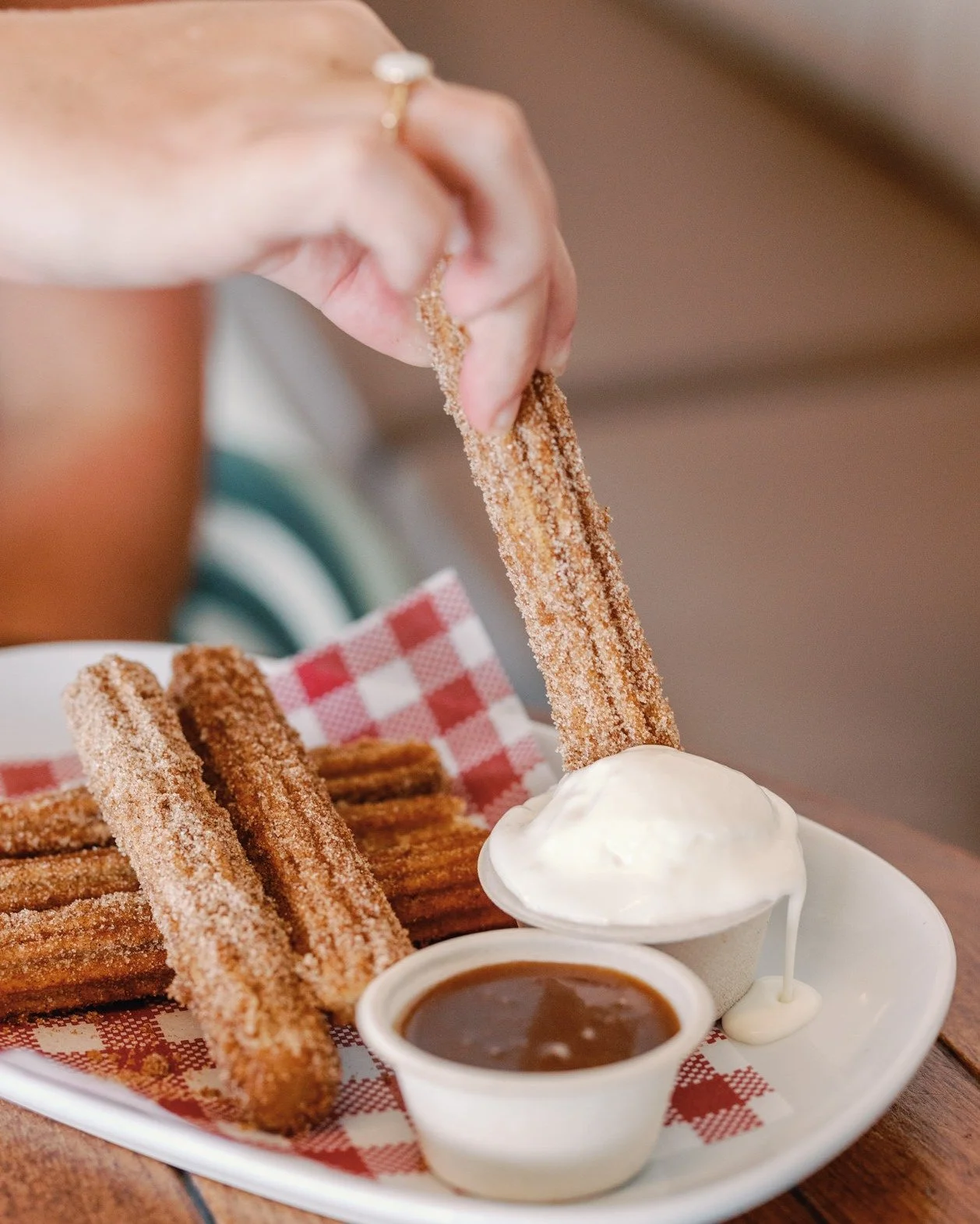 Churros! #merewethersurfhouse 
Available from 3pm Friday - Sunday in our ocean level Beach Bar
