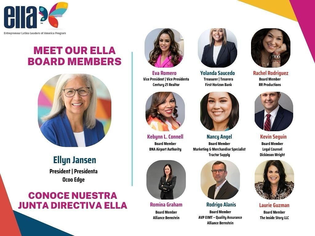 Welcome new ELLA board members 🌷 | Bienvenidos a los nuevos miembros de la junta directiva ELLA 
.
.
#meet #ourboard #newmembers #ellaprogram #supporting #latinaentrepreneurs