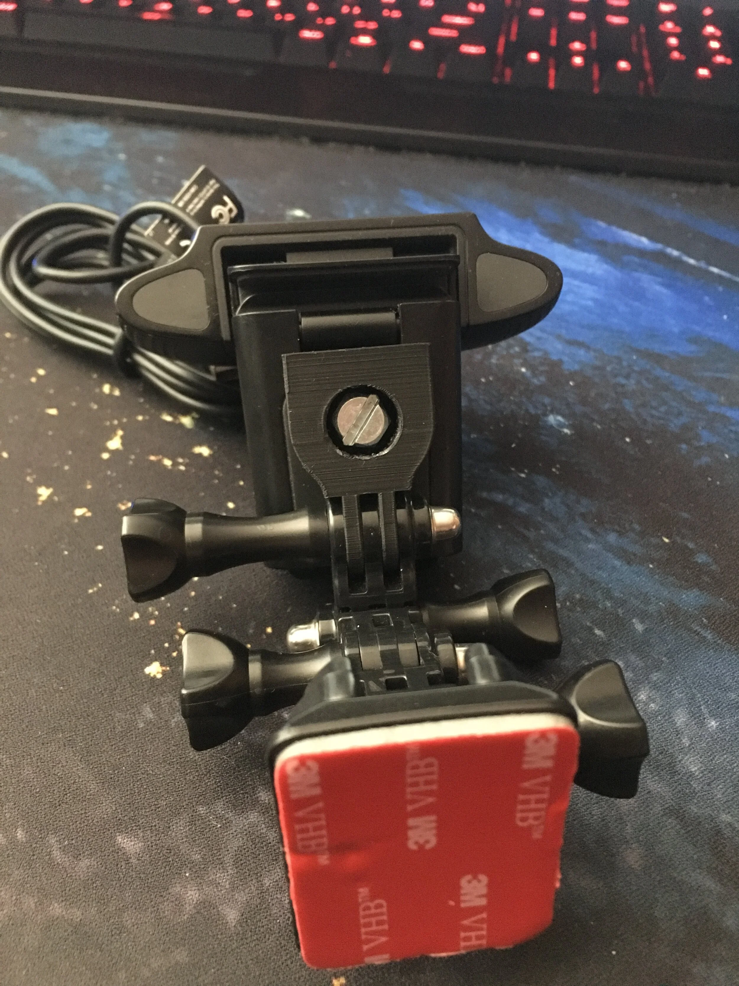 Fastener remains flush with adapter and  bored hole reduces material used. 