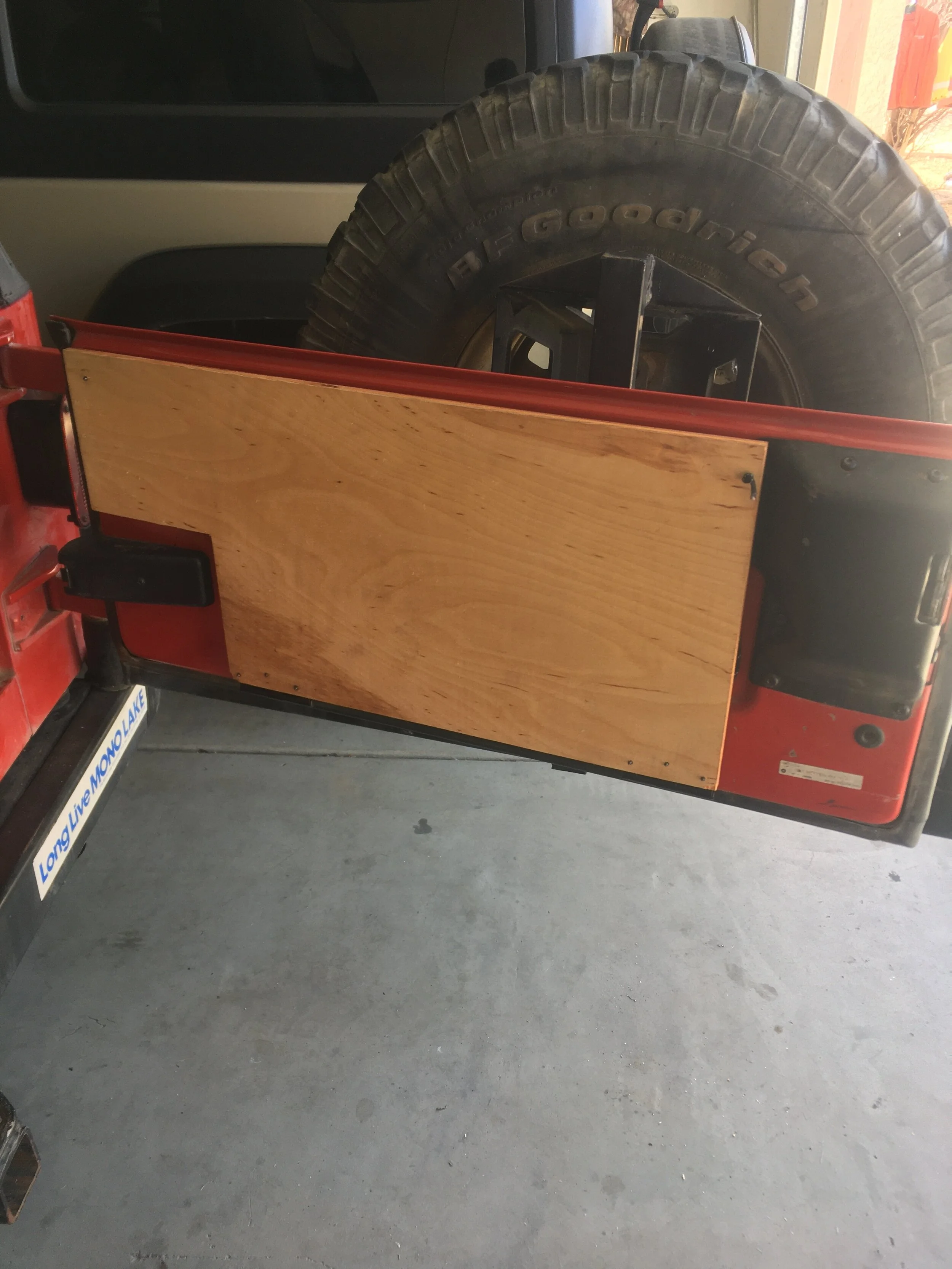 Recent Project : Birch Tailgate Table. Folded Position.