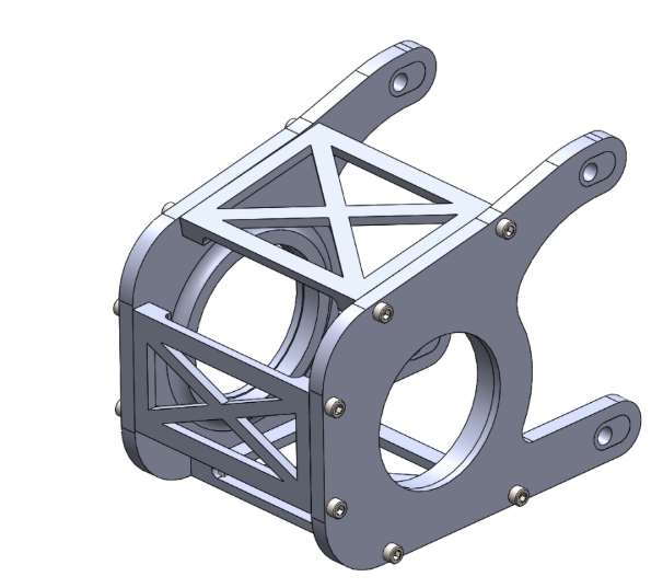2018 Design B : Final Design for 2018. Due to an engine change, mounting conditions changed. Quick and large changes left sharp edges for manufacturing that led to crack propagations and eventually part failure. FEA done in 2020 confirmed cause of fa