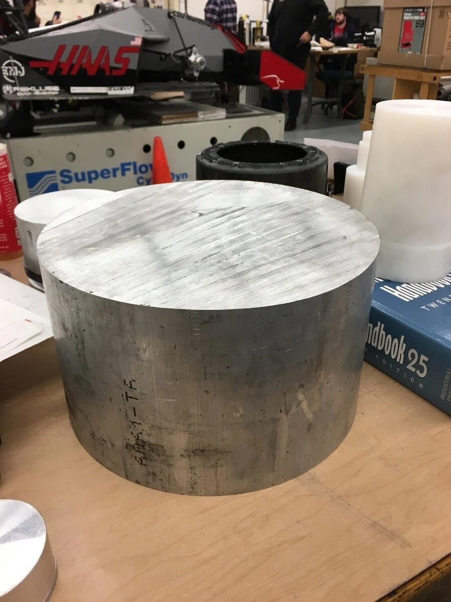 2020 - 80Lbs, 13 Inch diameter stock. Designs often pushed the limitations of the machines, requiring additional problem solving.