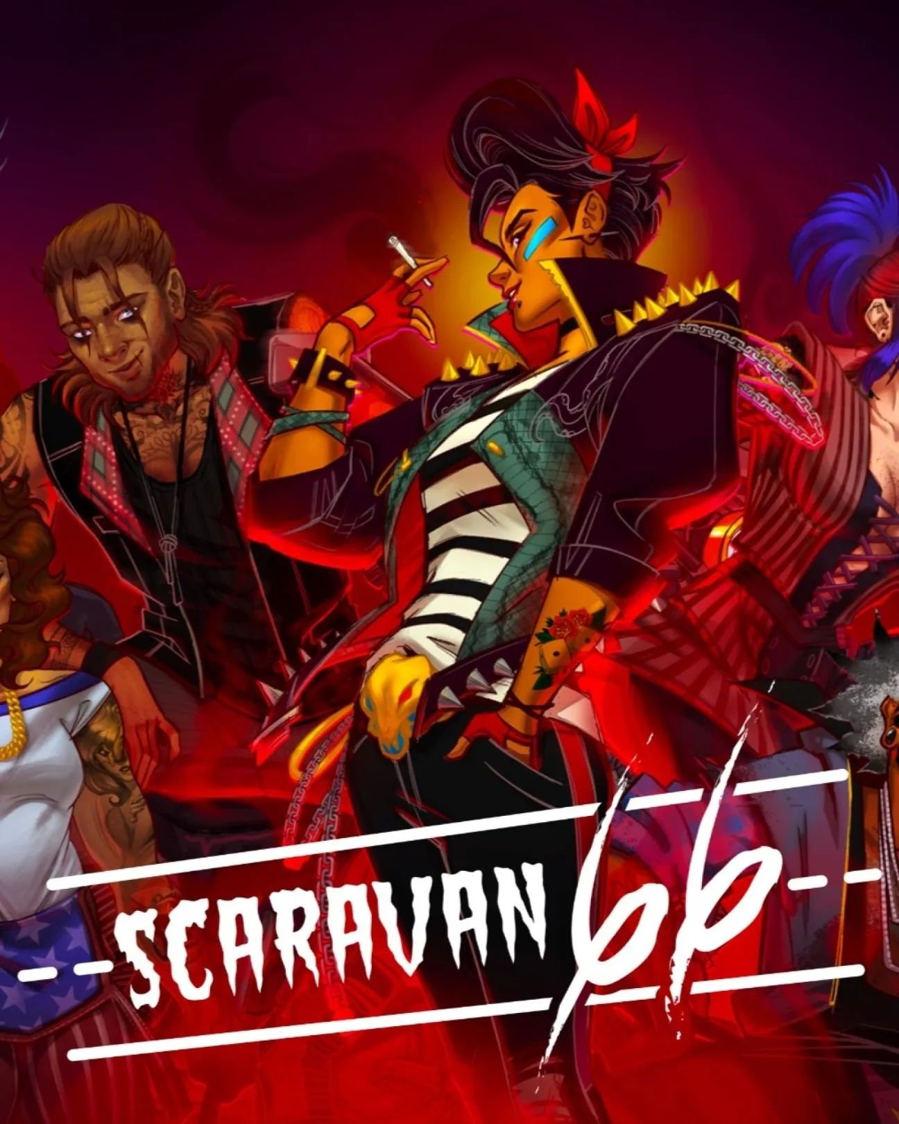 ▀▄▀▄▀▄ 𝕊ℂ𝔸ℝ𝔸𝕍𝔸ℕ ▄▀▄▀▄▀
.  𝕽𝖔𝖈𝖐𝖆𝖇𝖎𝖑𝖑𝖞 𝕽𝖔𝖆𝖉𝖙𝖗𝖎𝖕 𝕮𝖆𝖗𝖓𝖆𝖌𝖊 .

Swipe for trailer and splash art ➡➡➡

The trailer has dropped! The game I've been working on has dropped for pre-orders on Steam~

I can't believe that I can final