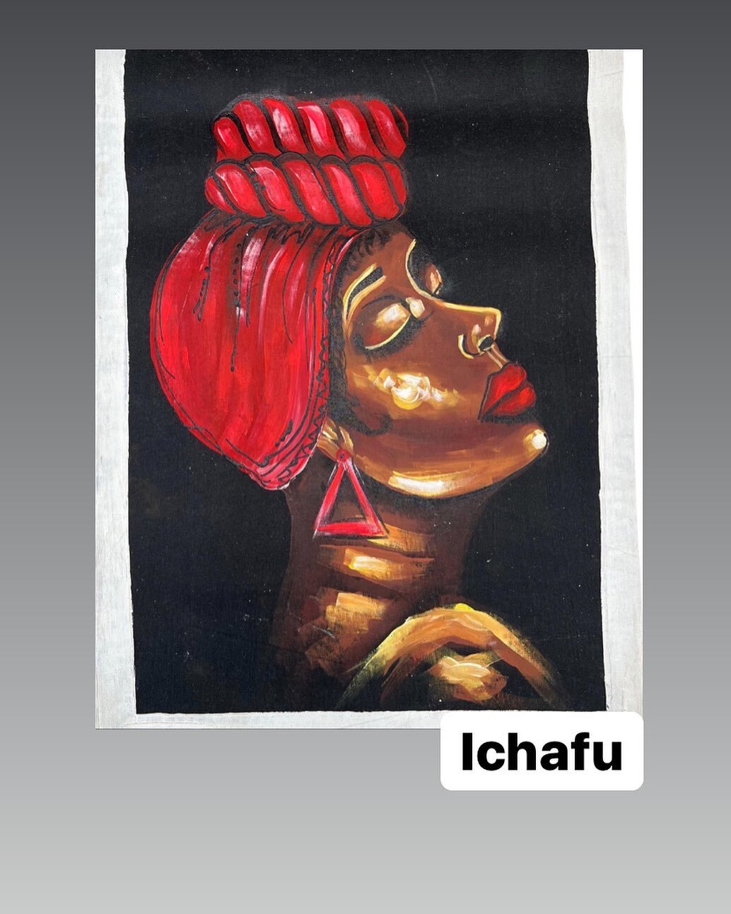 Do you know the meaning of Ichafu? Ichafu is a traditional Nigerian head piece worn by women to celebrate special occasions. 

The artwork in the RQA shop is African history imported from Ghana 🇬🇭. Each piece tells a unique story. 

They say, &ldqu