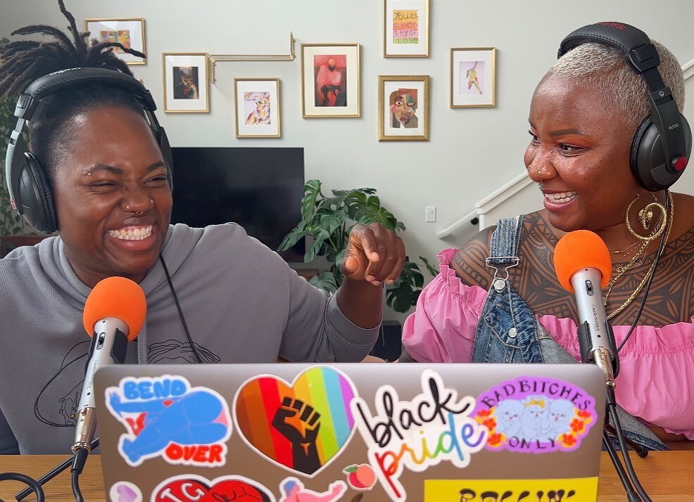 This is the face of two people who are on a journey that lights their hearts on fire. 

This was a screen grab from our newest Richqueeraunties podcast episode out now. Listen to it wherever you listen to podcasts. (And if you&rsquo;re like Christabe