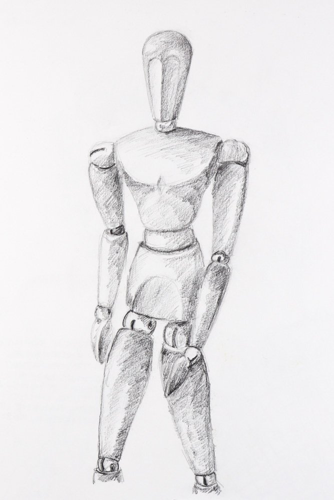 Drawing Mannequin - Pencil Drawing Photographic Print for Sale by  BrittaniRose