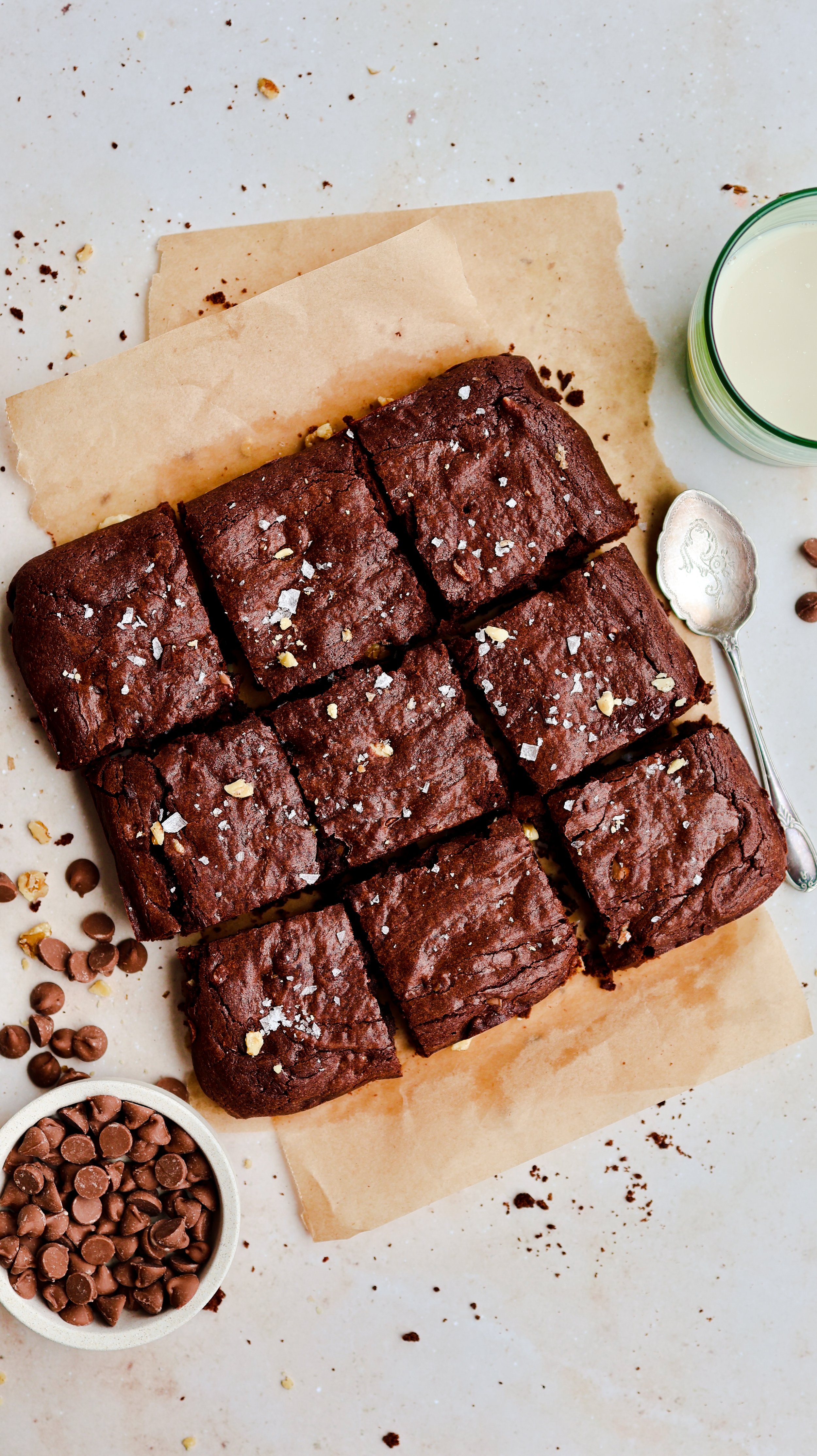 Double Choc Olive Oil Brownies