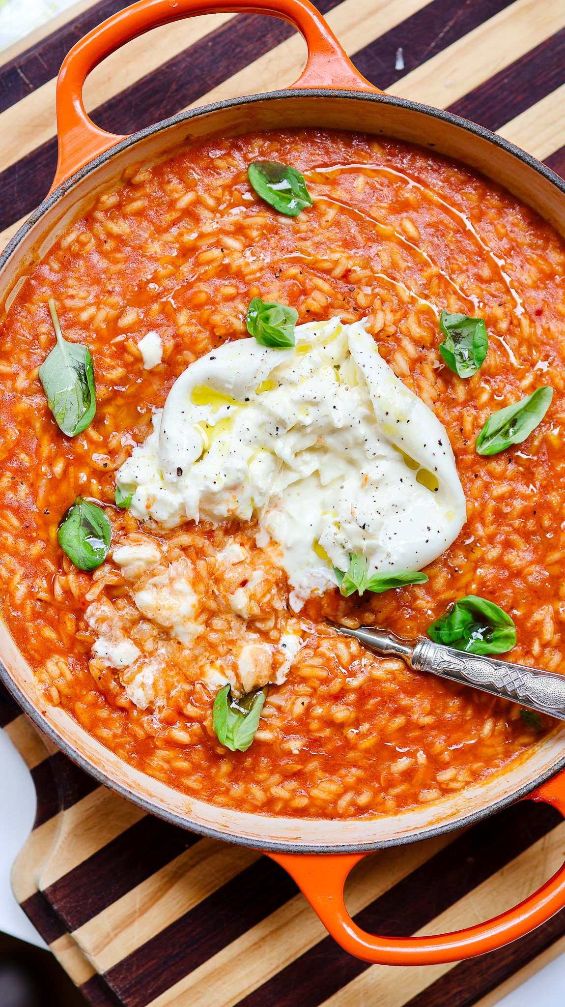 Nduja and Burrata Risotto