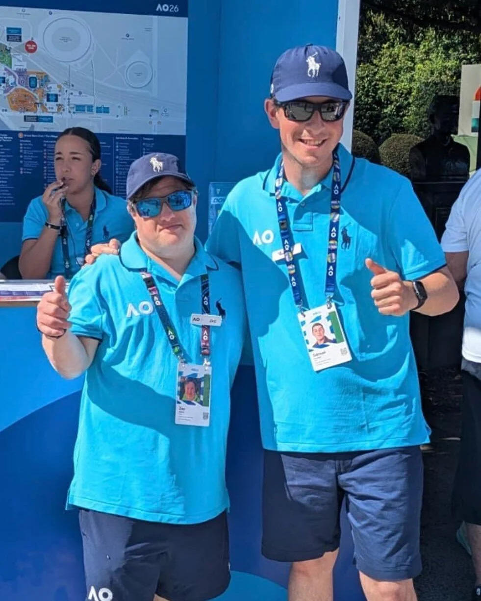We&rsquo;re so proud of our ATE trainees and grads (including Paul, Brinley, Sam and Zac, pictured!) who have just celebrated another incredible season working at the @australianopen  in a range of customer service roles 🎾🎉

There&rsquo;s no better