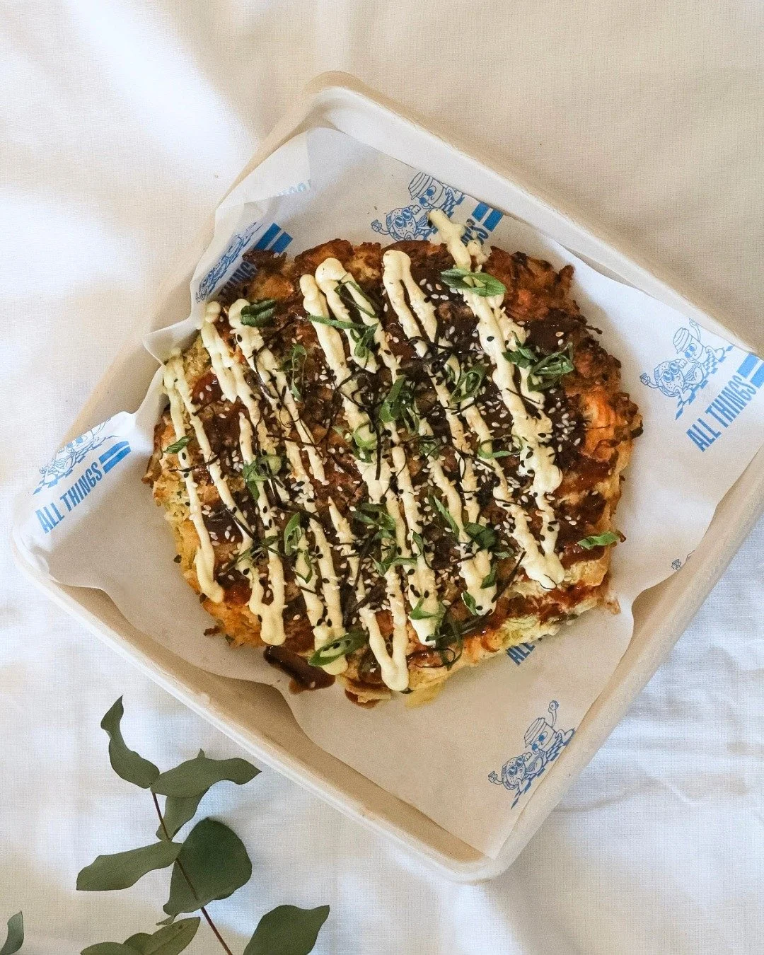 Crispy. Crunchy. Creamy. Our take on Okonomiyaki is packed with all the good stuff (and more). Shredded cabbage, daikon and spring onion, topped with a drizzle of BBQ sauce and creamy aioli. 🙌

Mouth watering? Thought so. You&rsquo;ll find this belo