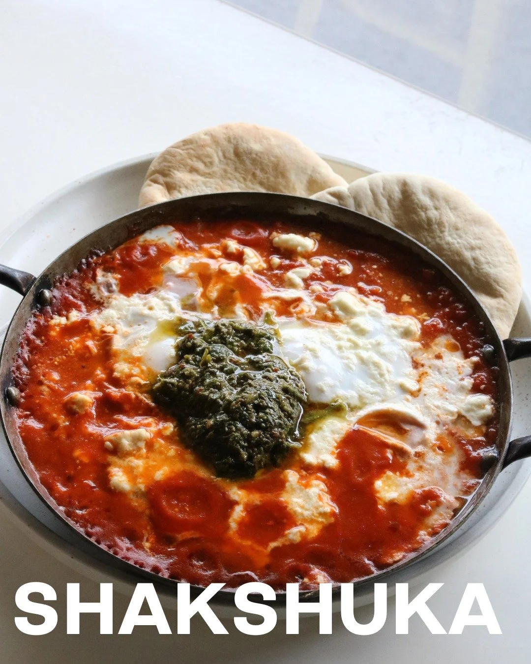 Well, well, well &ndash; if it isn&rsquo;t the answer to all of your Shakshuka cravings. 🍳 Soft baked eggs with zhoug, feta and pita to soak up all the good stuff. Who could hate Monday mornings when they start like this? ✨🥰