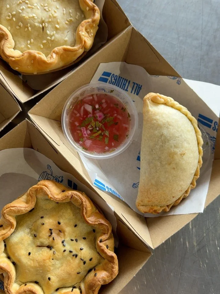 A snapshot of what we&rsquo;re serving trackside at the Formula 1 Qatar Airways Australian Grand Prix 2026 this weekend.

Classic pies, empanadas with aj&iacute; salsa, fresh salads and a line-up of desserts that hold their own, including our apple &