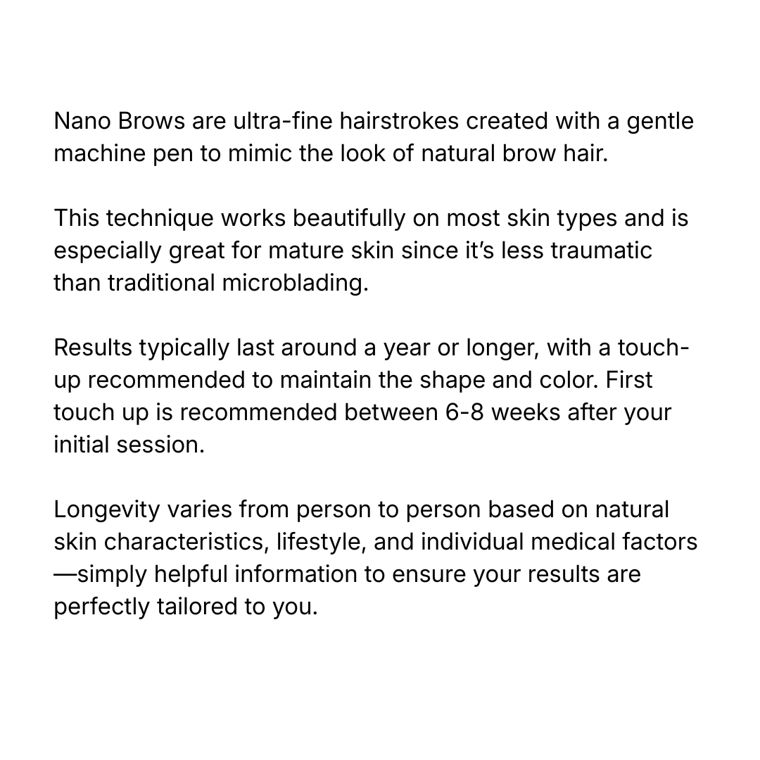 Description of what nano brows are