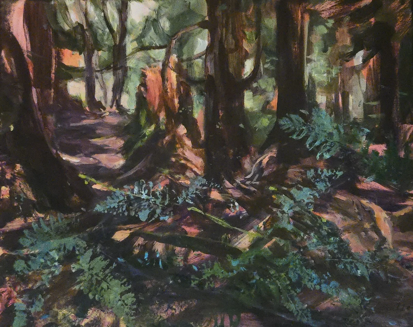 "Glowing red snag"
16" x 20"
Acrylic on canvas
(Available)