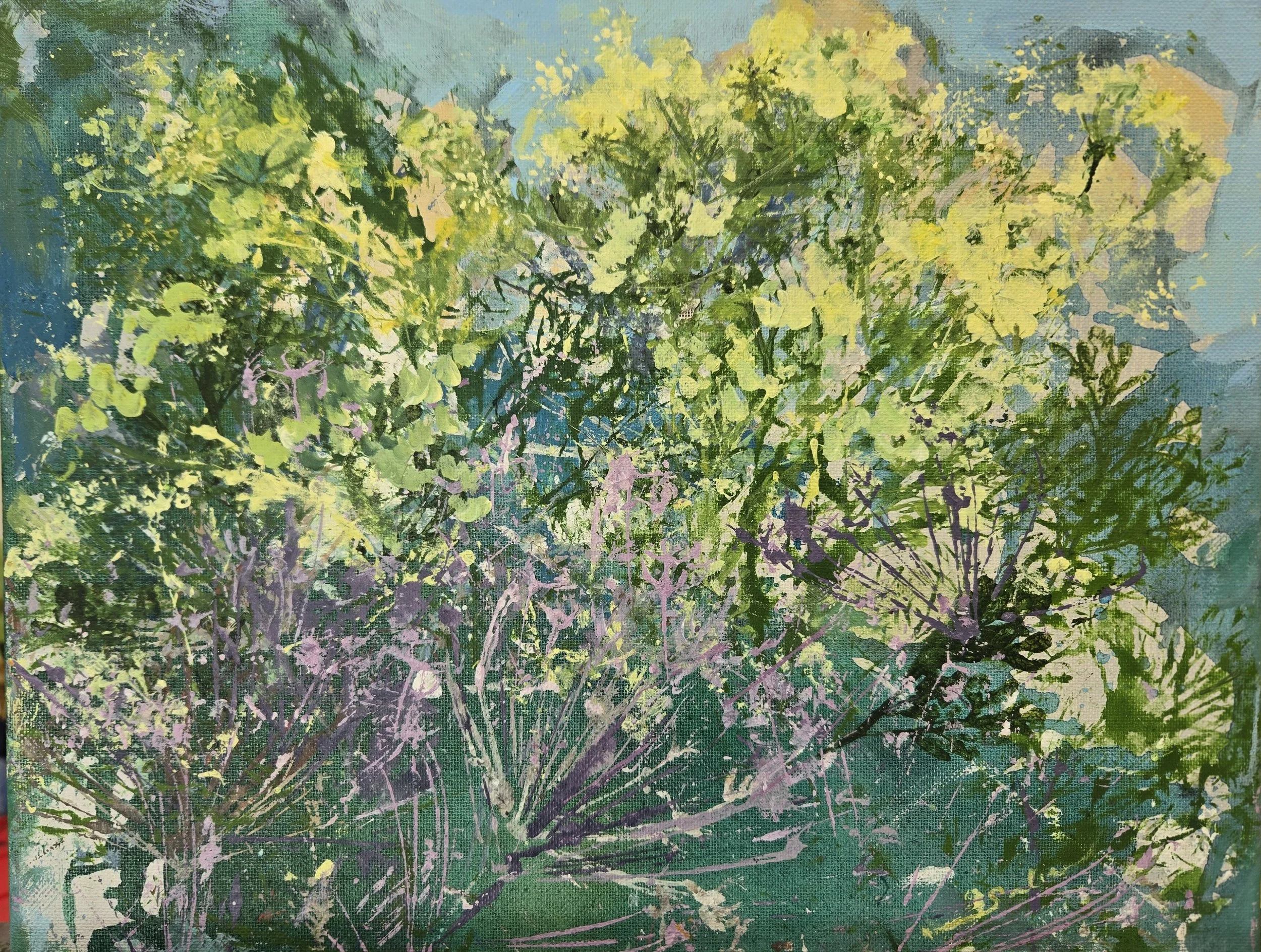 "Fennel flowers"
Acrylic on canvas
11" x 14"
(Private collection)