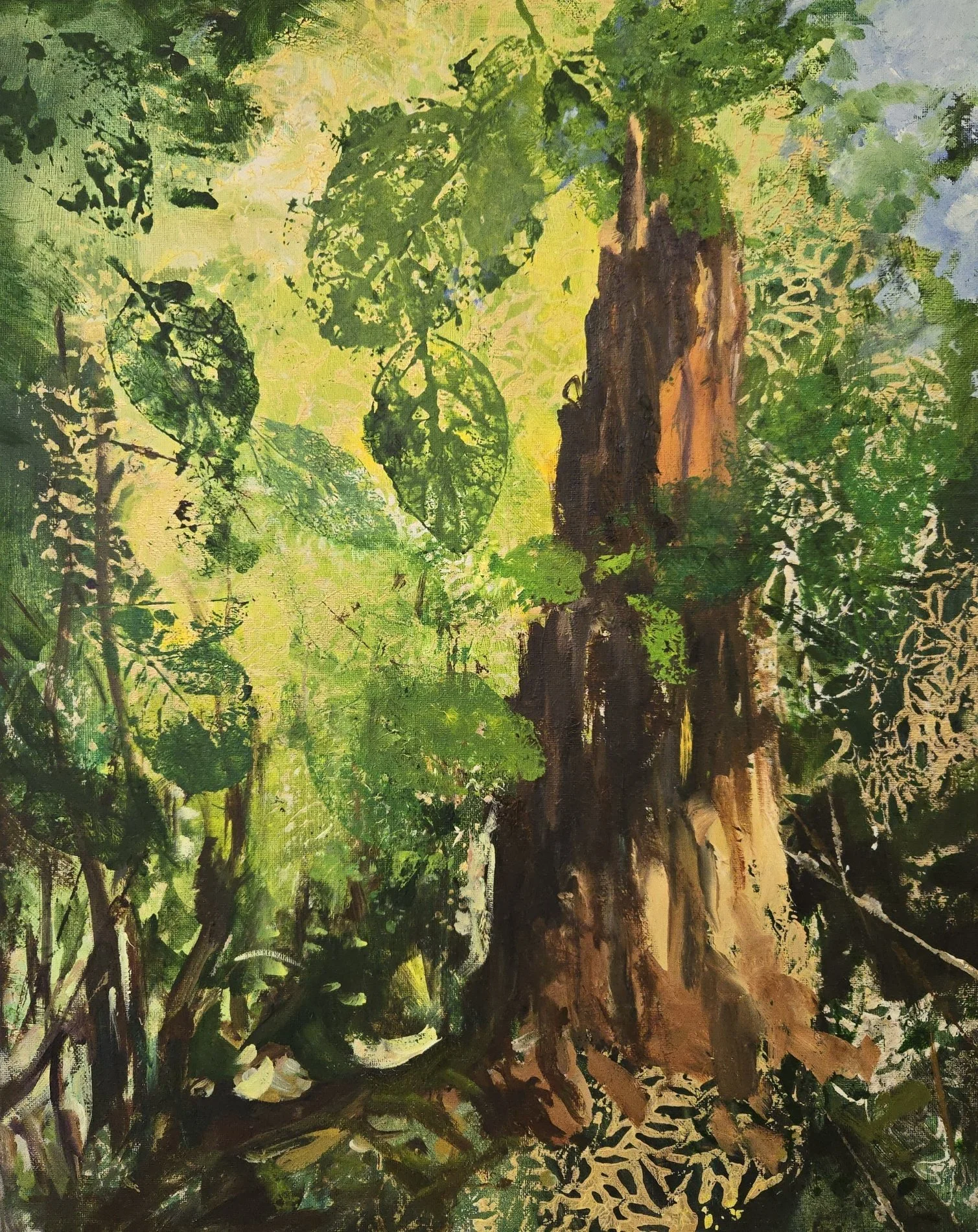 "Old One"
20"x16"x.1"
Acrylic and oil on canvas
(Available)