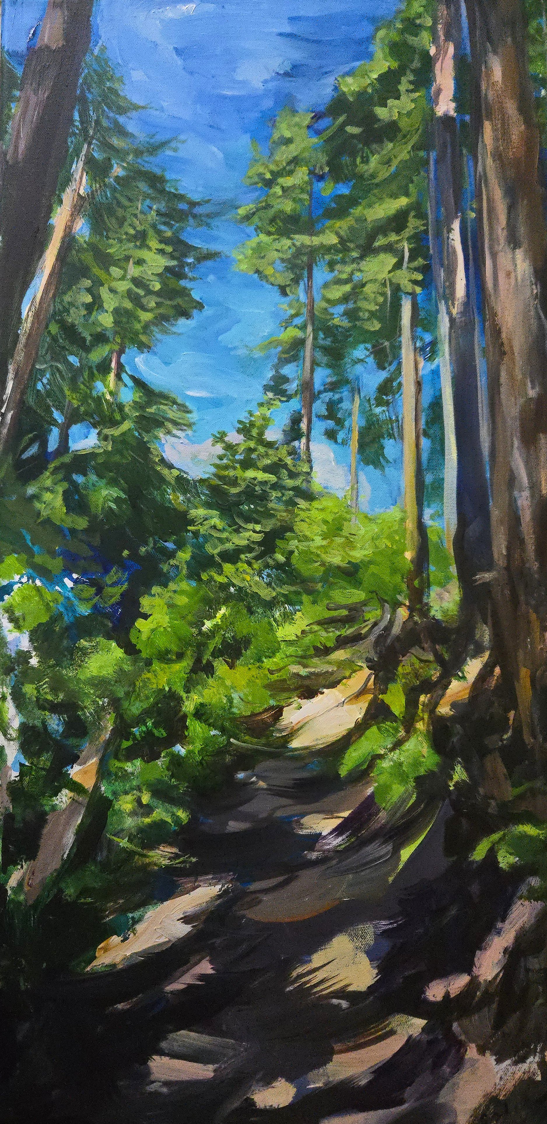 "On the path"
30" x 15" (framed)
Acrylic on canvas
(Available)
