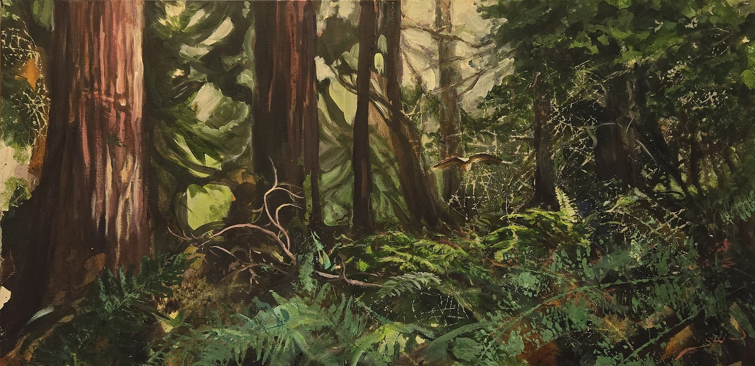 "The Forest"
Acrylic on canvas
18" x 36"x 1.5"
(Available)