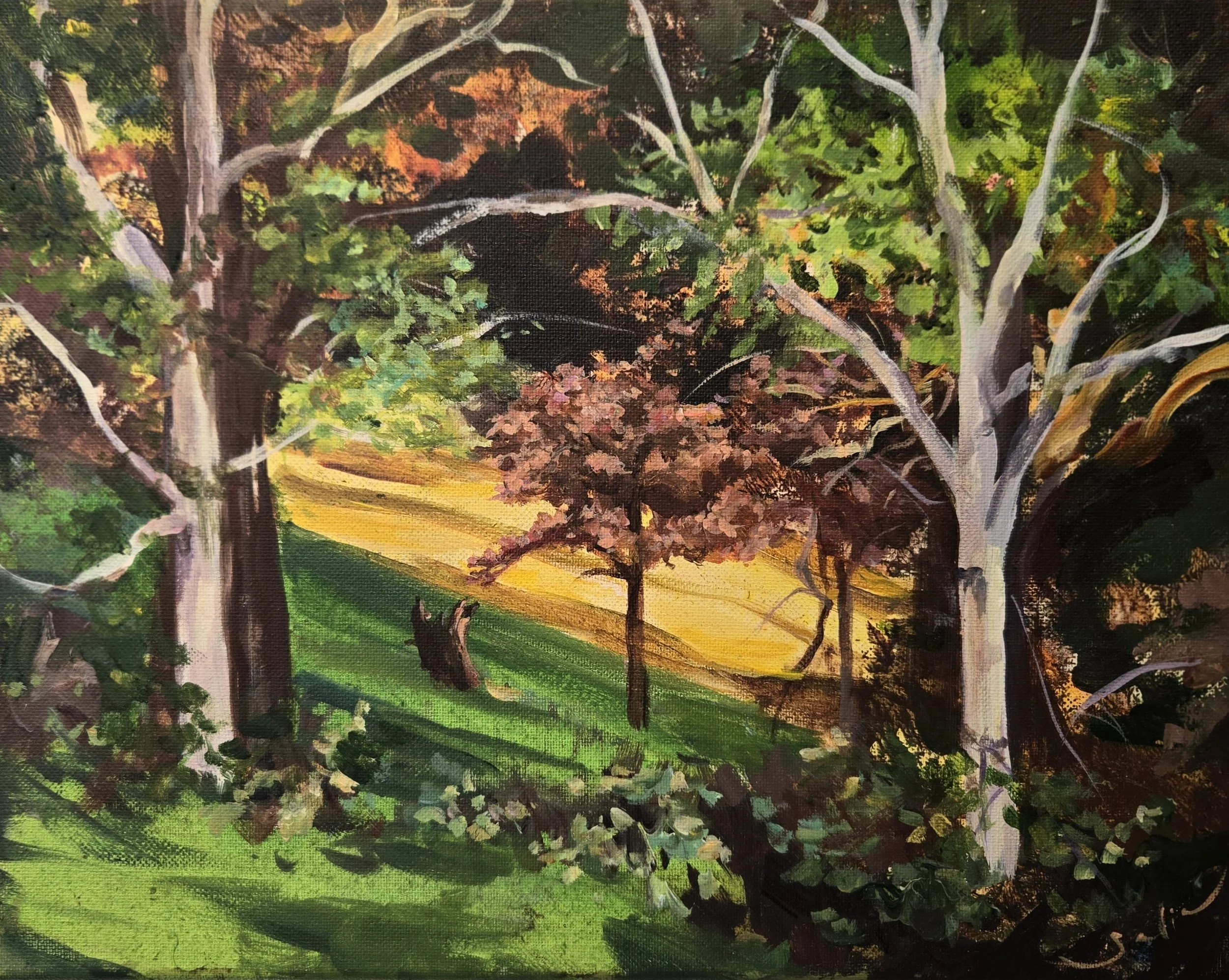 "Two Trees"
Acrylic on canvas
11" x 14"
(Available)
