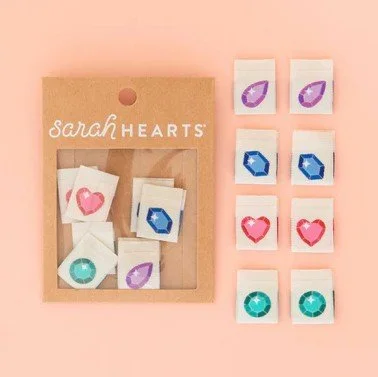 Sarah Hearts Sew In Labels, Jewel
