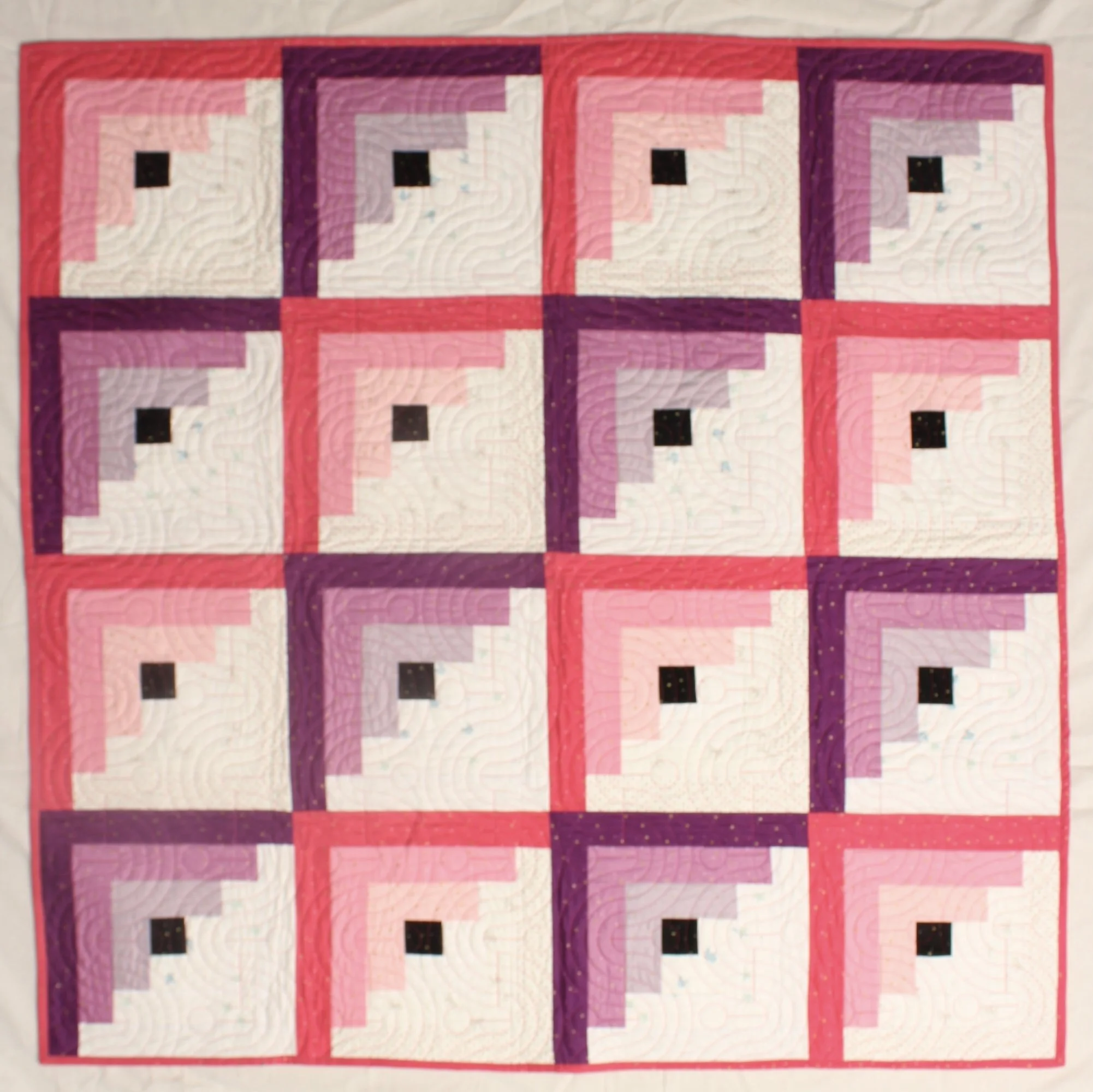 Hella Basic Block Log Cabin Quilt