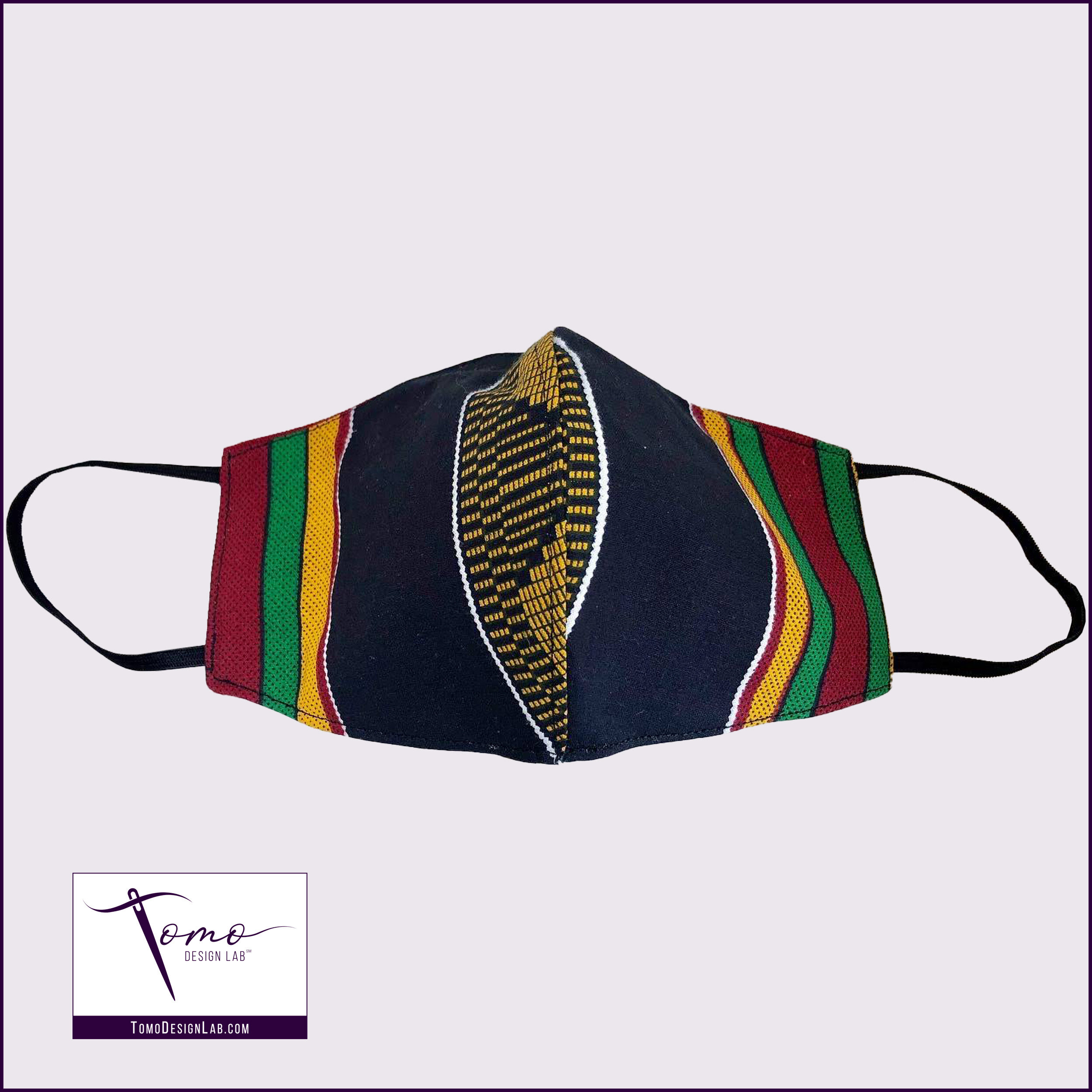 Kente Black Face Mask