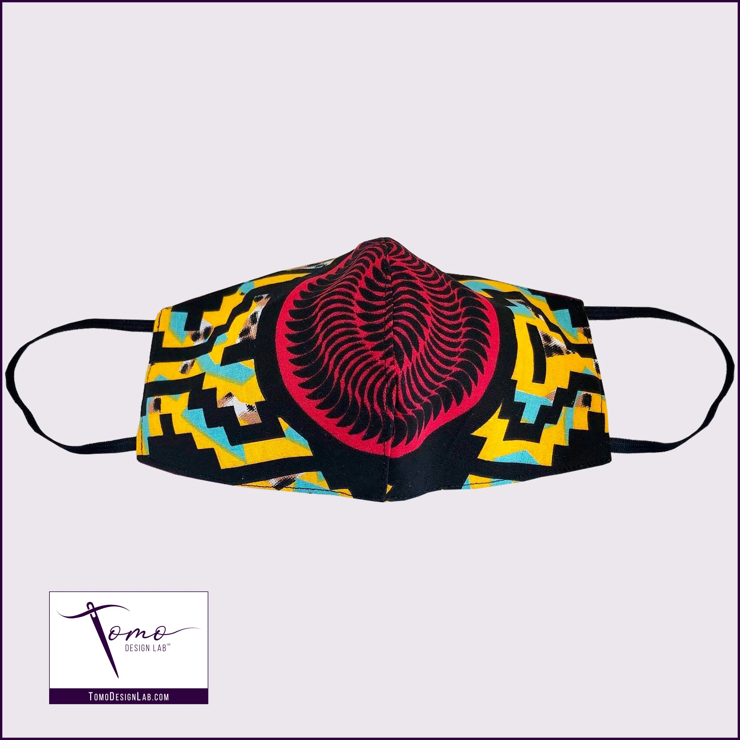 Kente Neon Face Mask